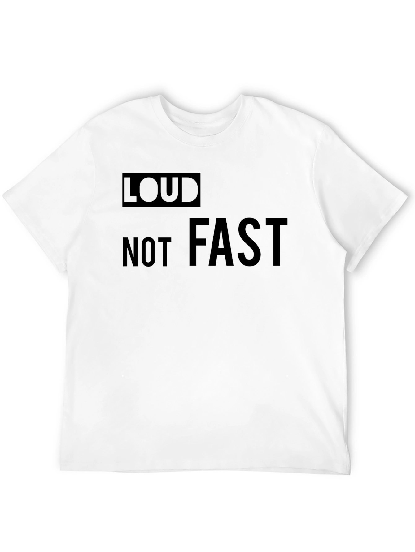 Loud Not Fast Graphic Tee - Black Cotton