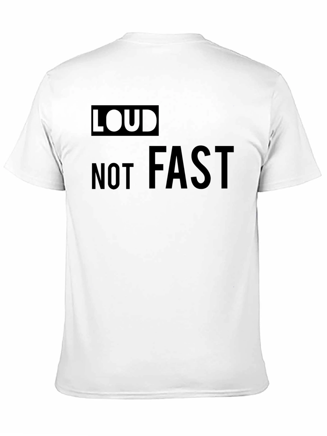 Loud Not Fast Graphic Tee - Black Cotton