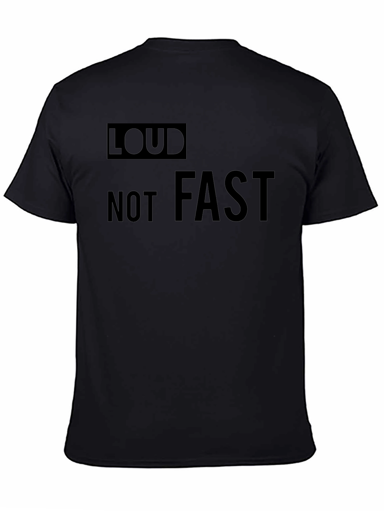 Loud Not Fast Graphic Tee - Black Cotton
