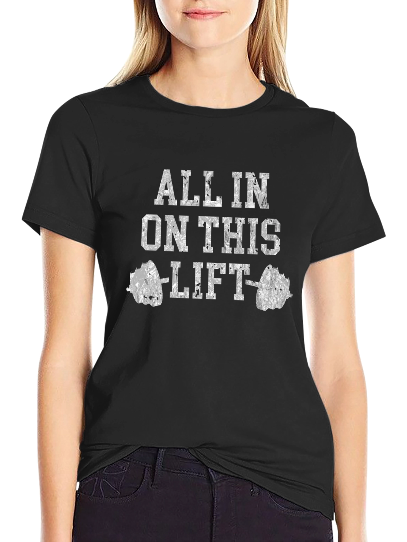 All In On This Lift Black Graphic T-Shirt
