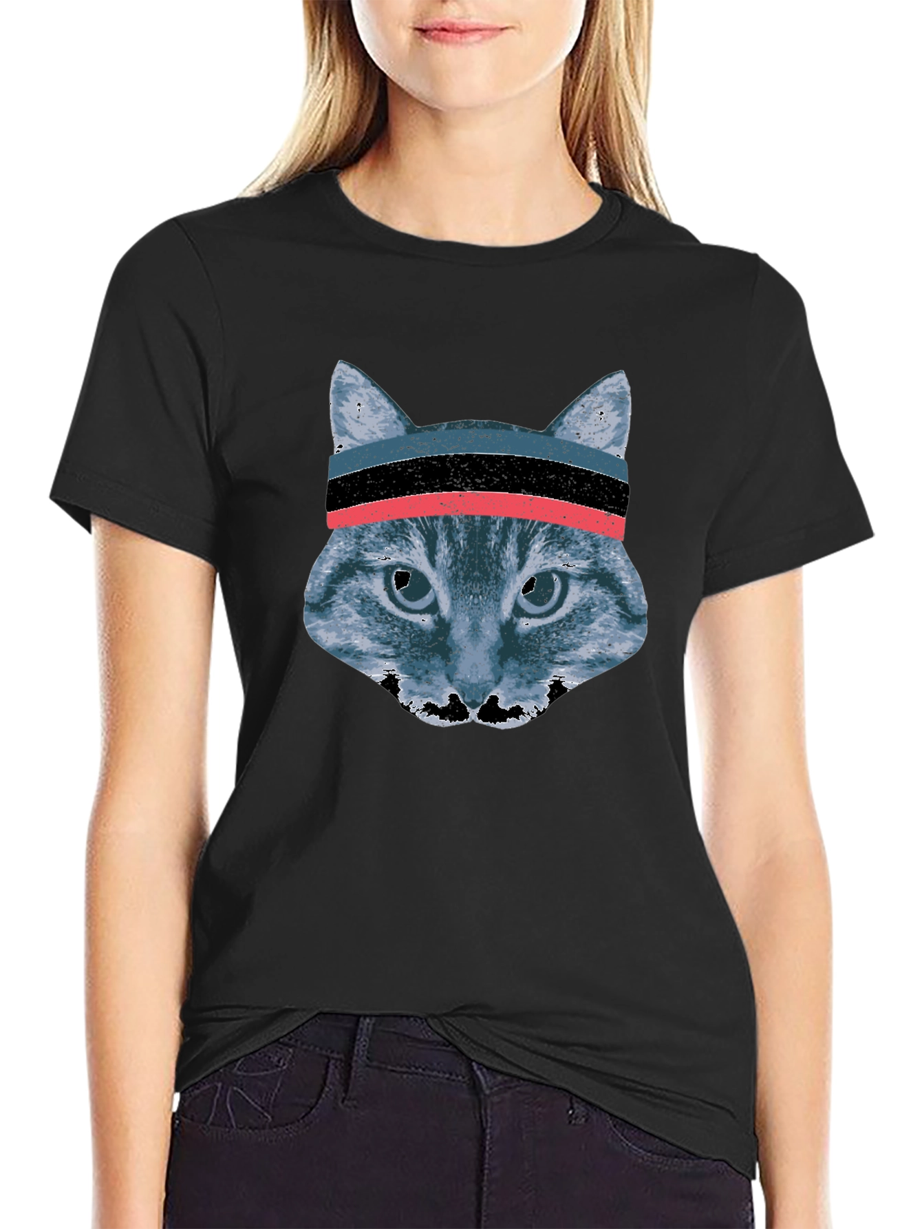 Retro Cat Headband T-Shirt