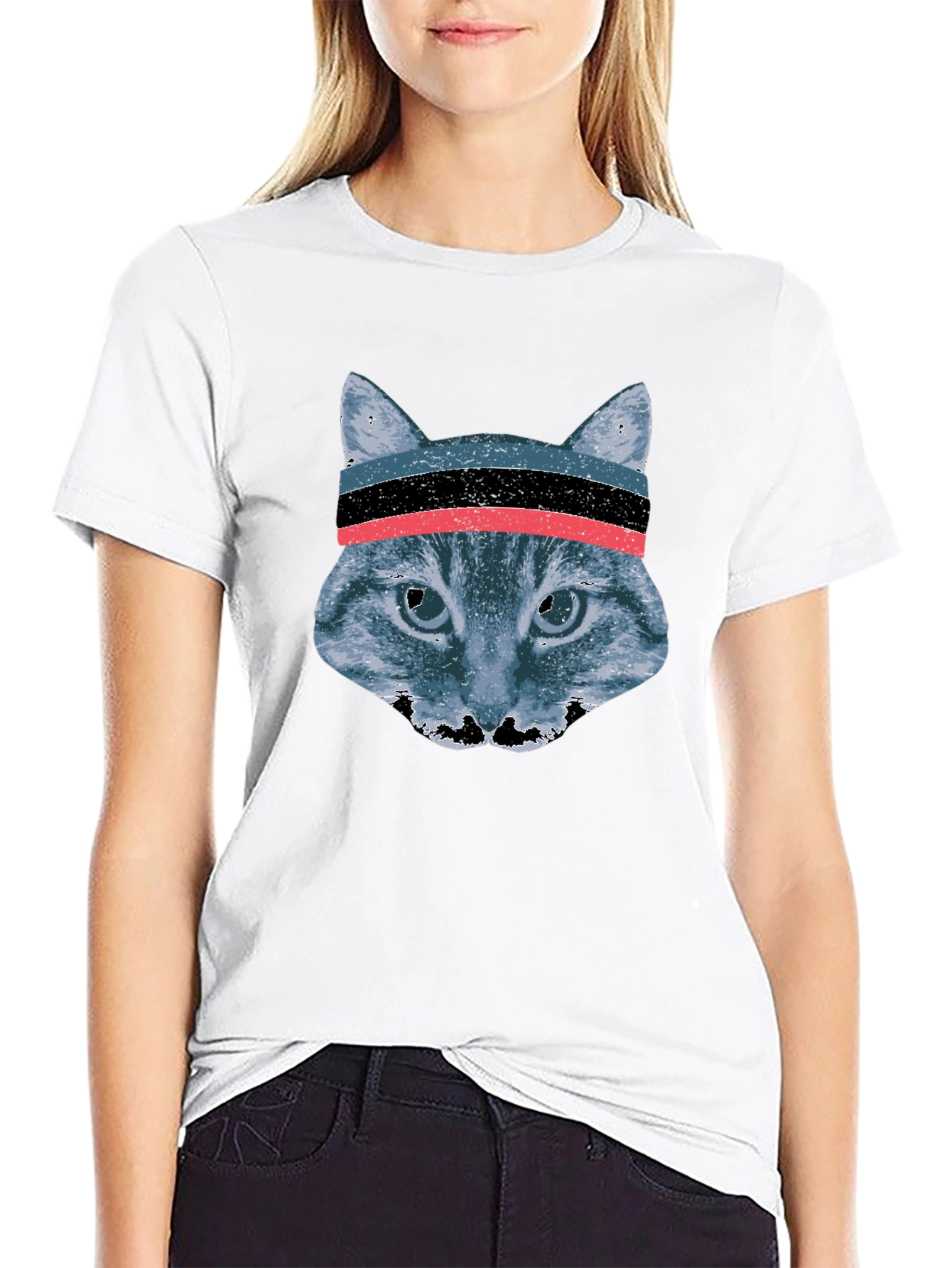 Retro Cat Headband T-Shirt