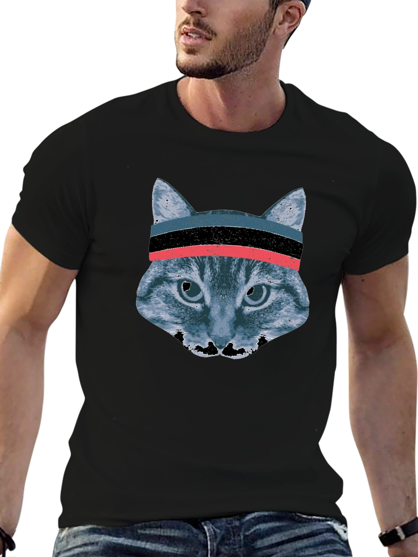Retro Cat Headband T-Shirt