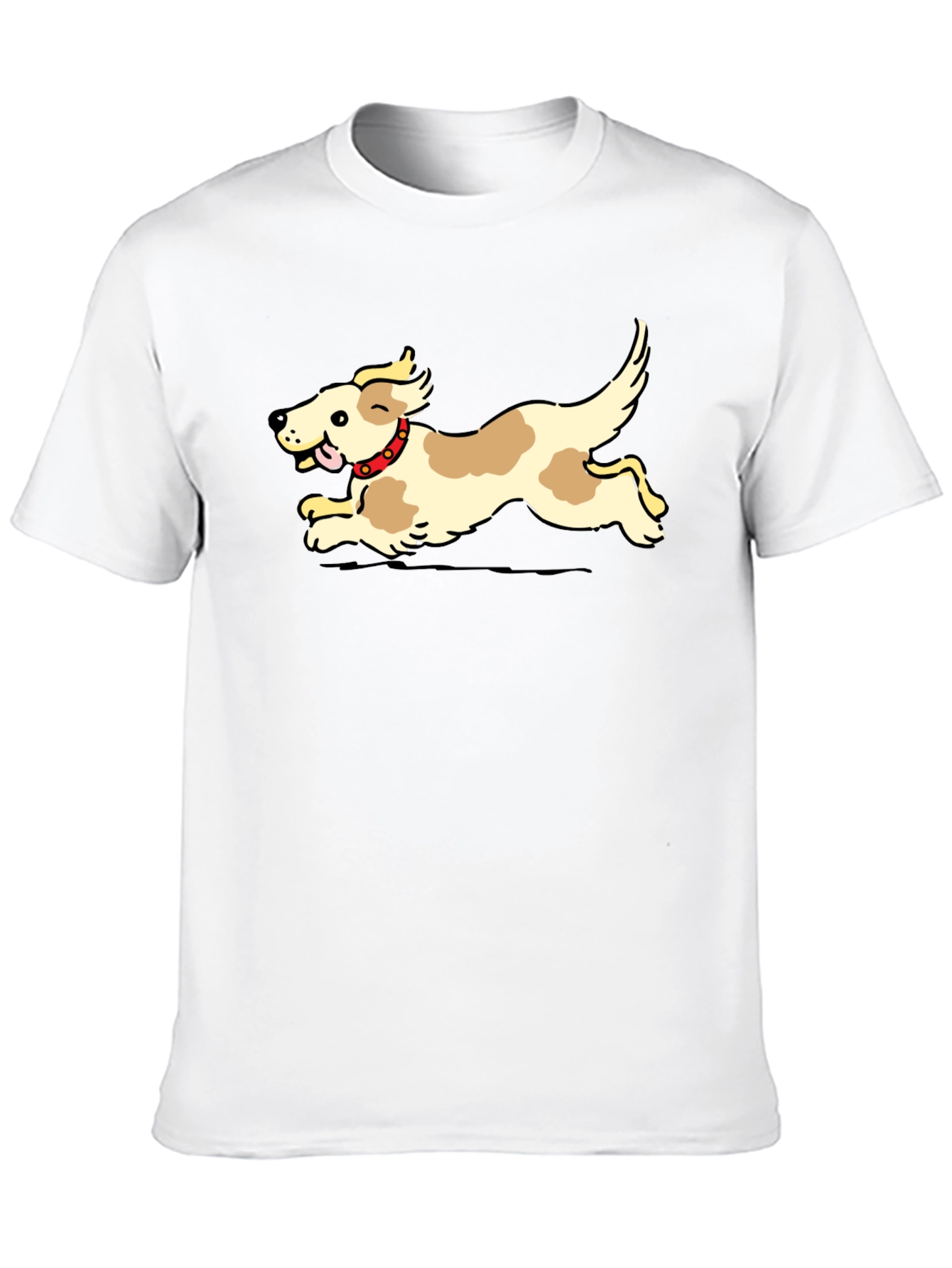 Dog Graphic Black T-Shirt - Playful Pup Tee