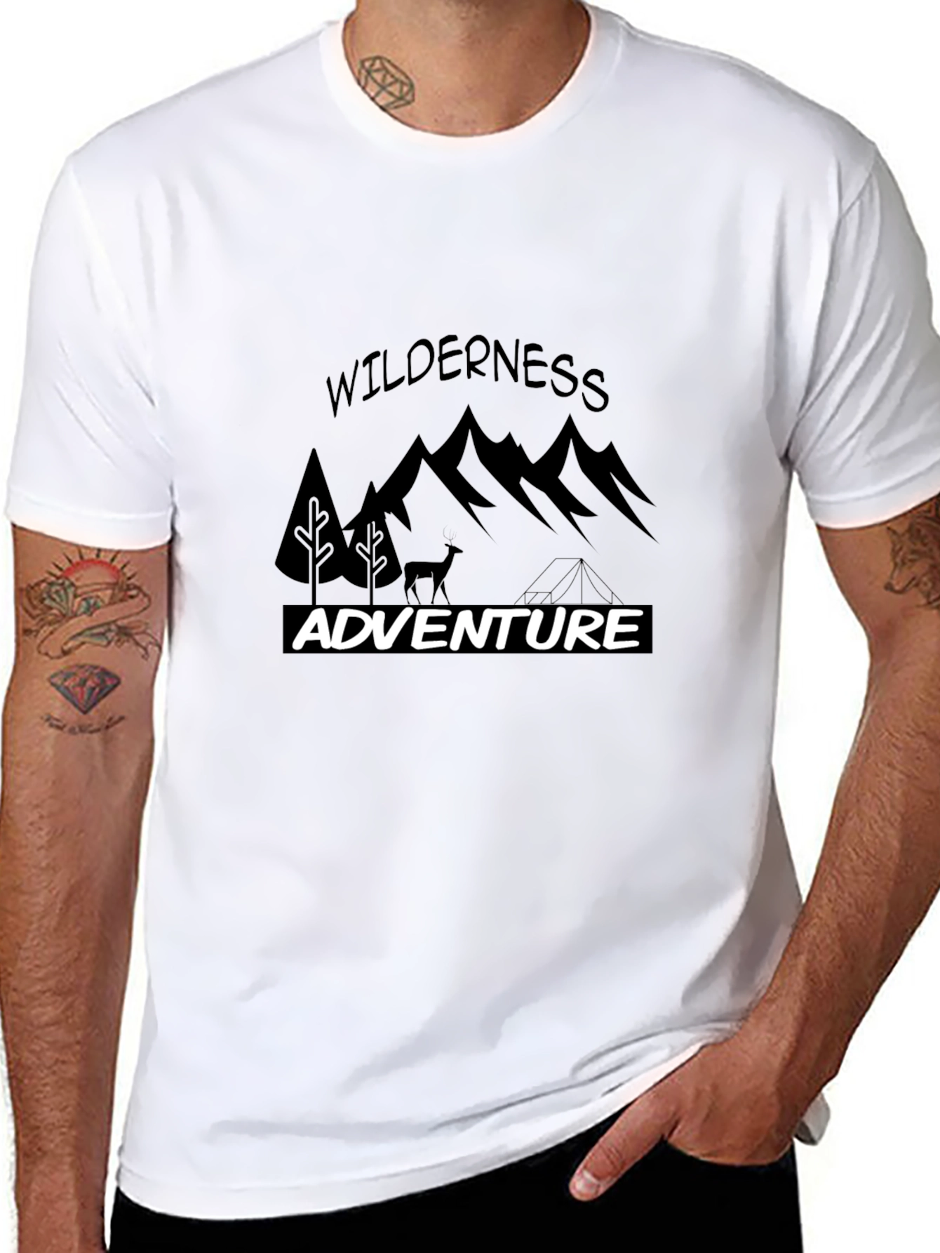 Wilderness Adventure Graphic Tee - Black