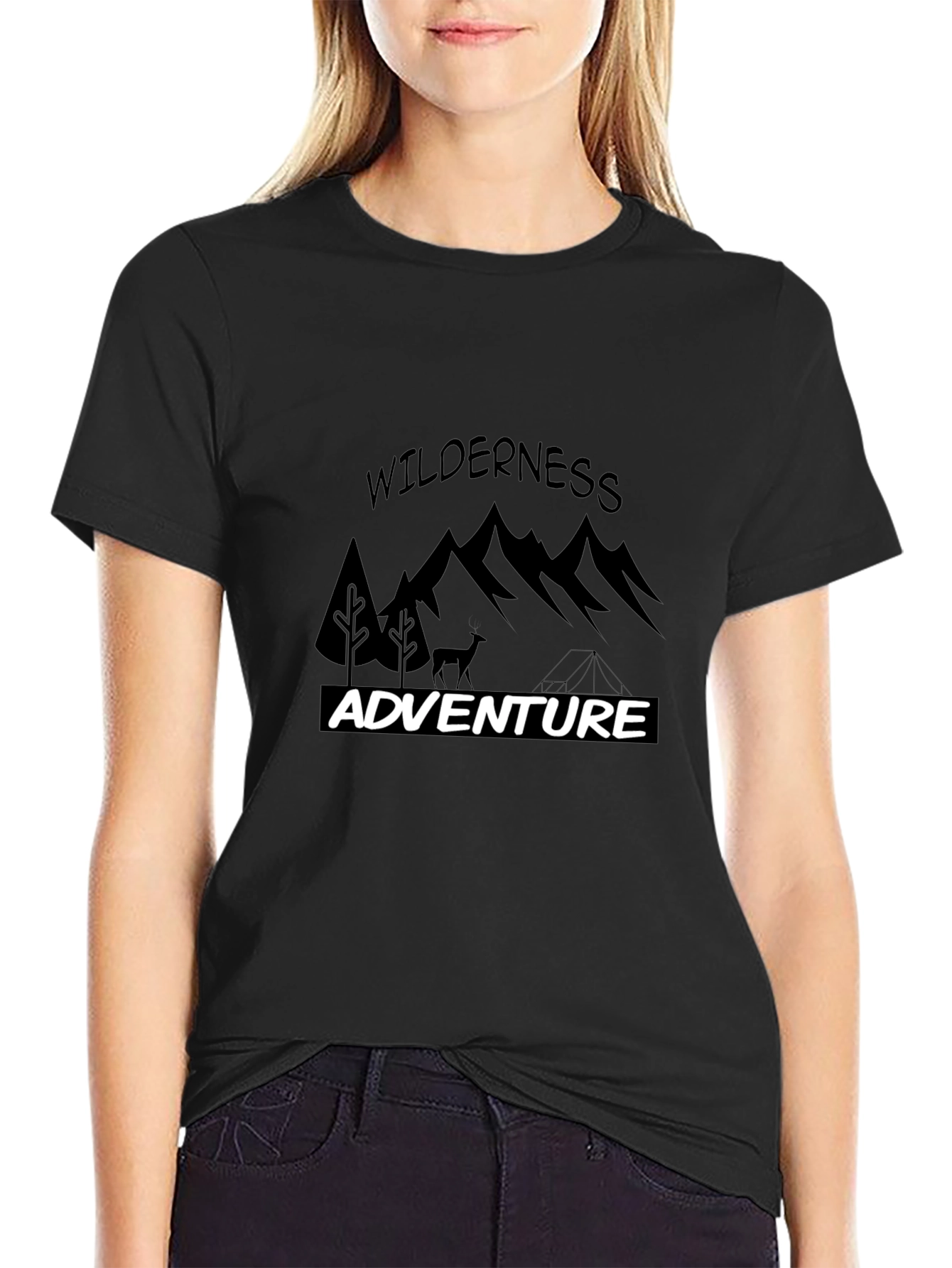 Wilderness Adventure Graphic Tee - Black