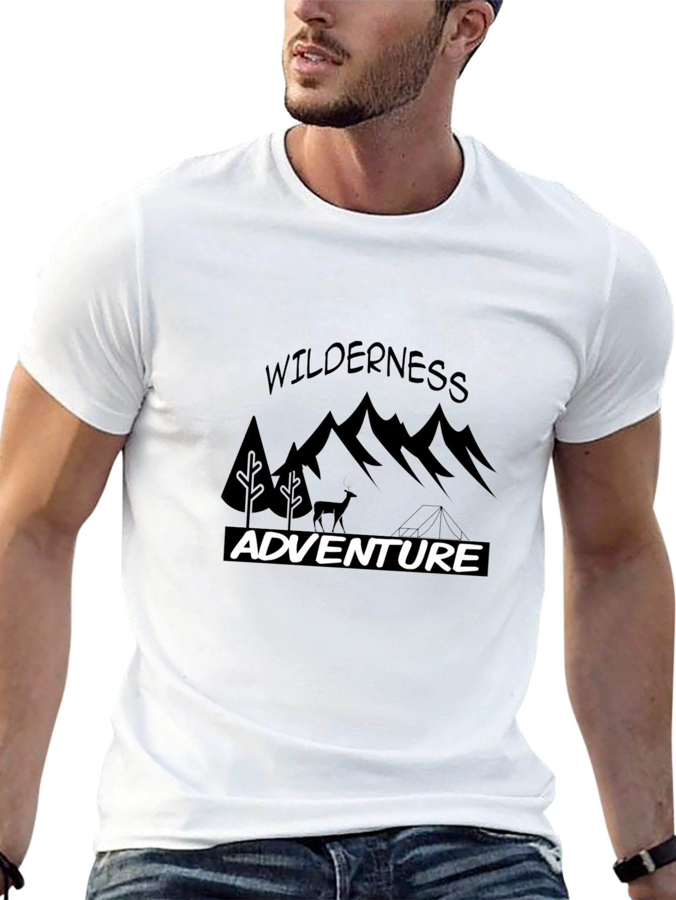 Wilderness Adventure Graphic Tee - Black