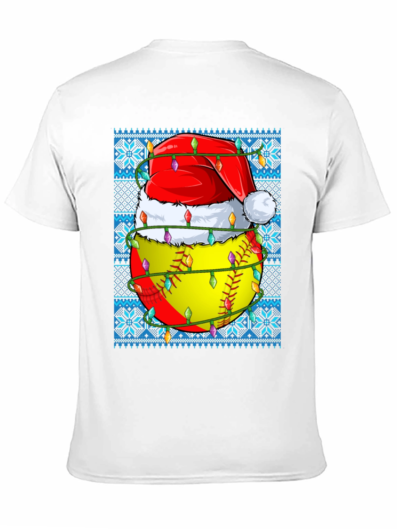 Festive Softball Christmas T-Shirt