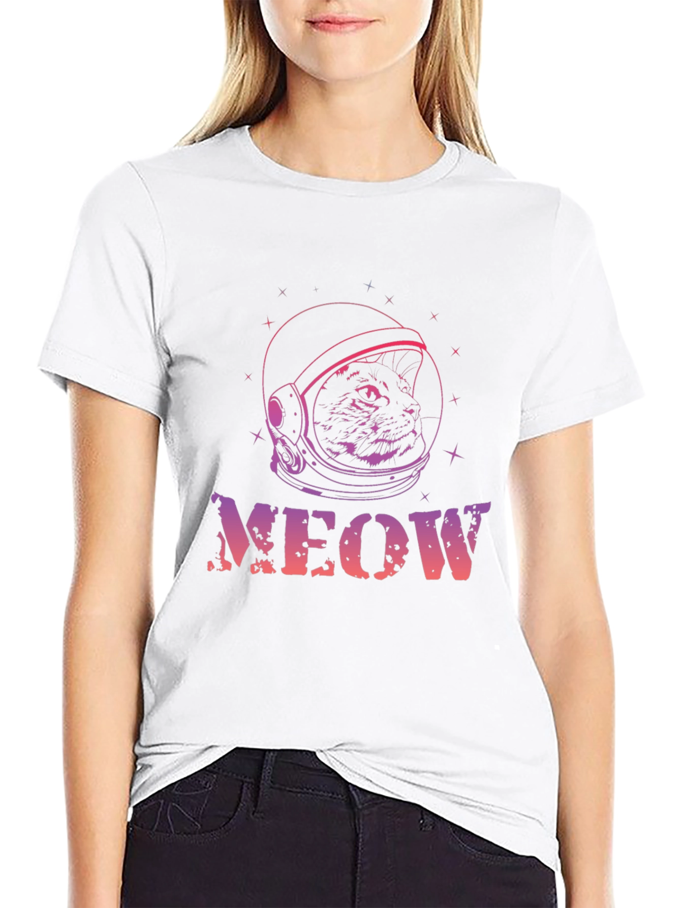 Astronaut Cat Meow T-Shirt