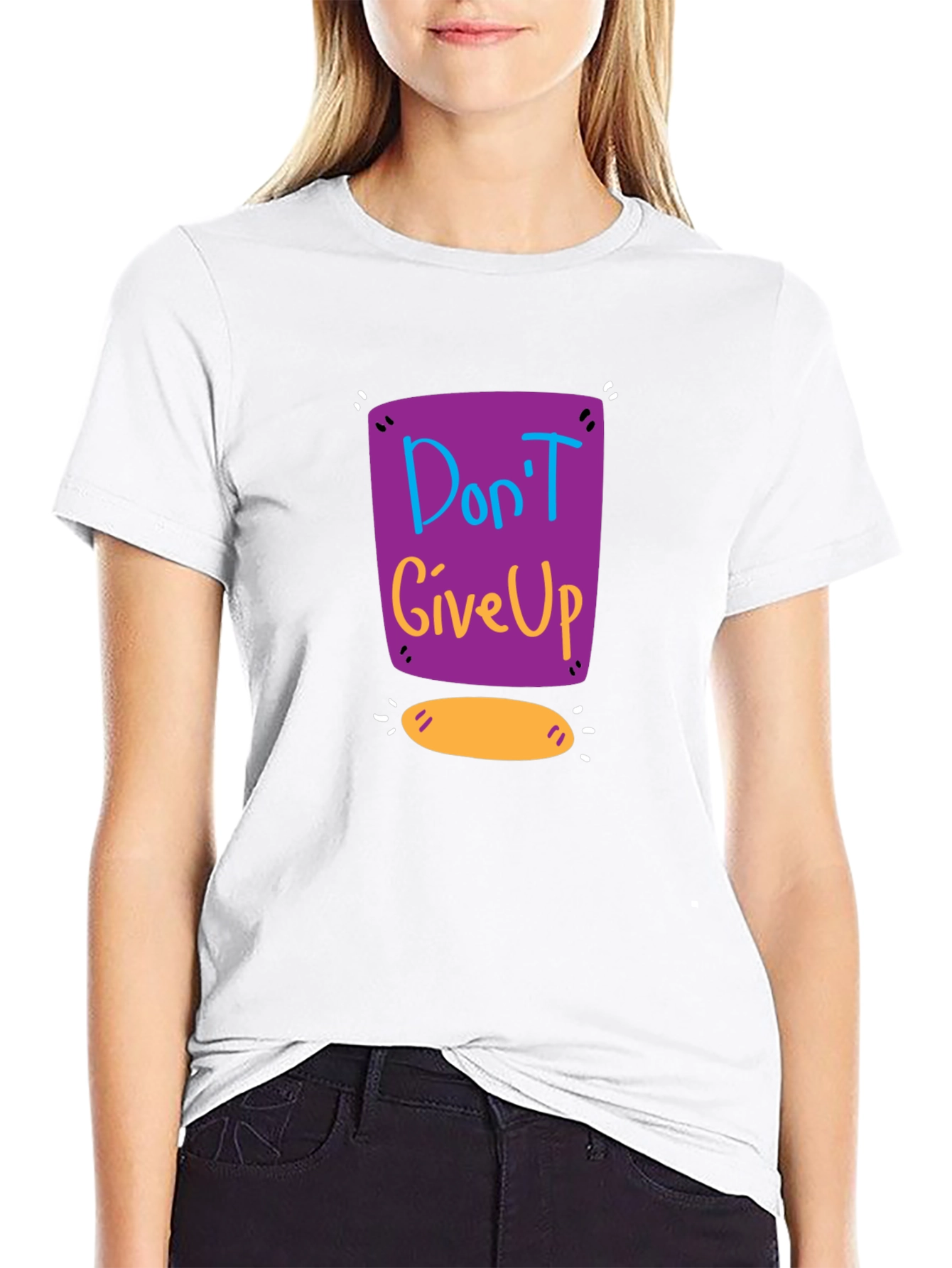 Dont Give Up Graphic Tee - Motivational Shirt