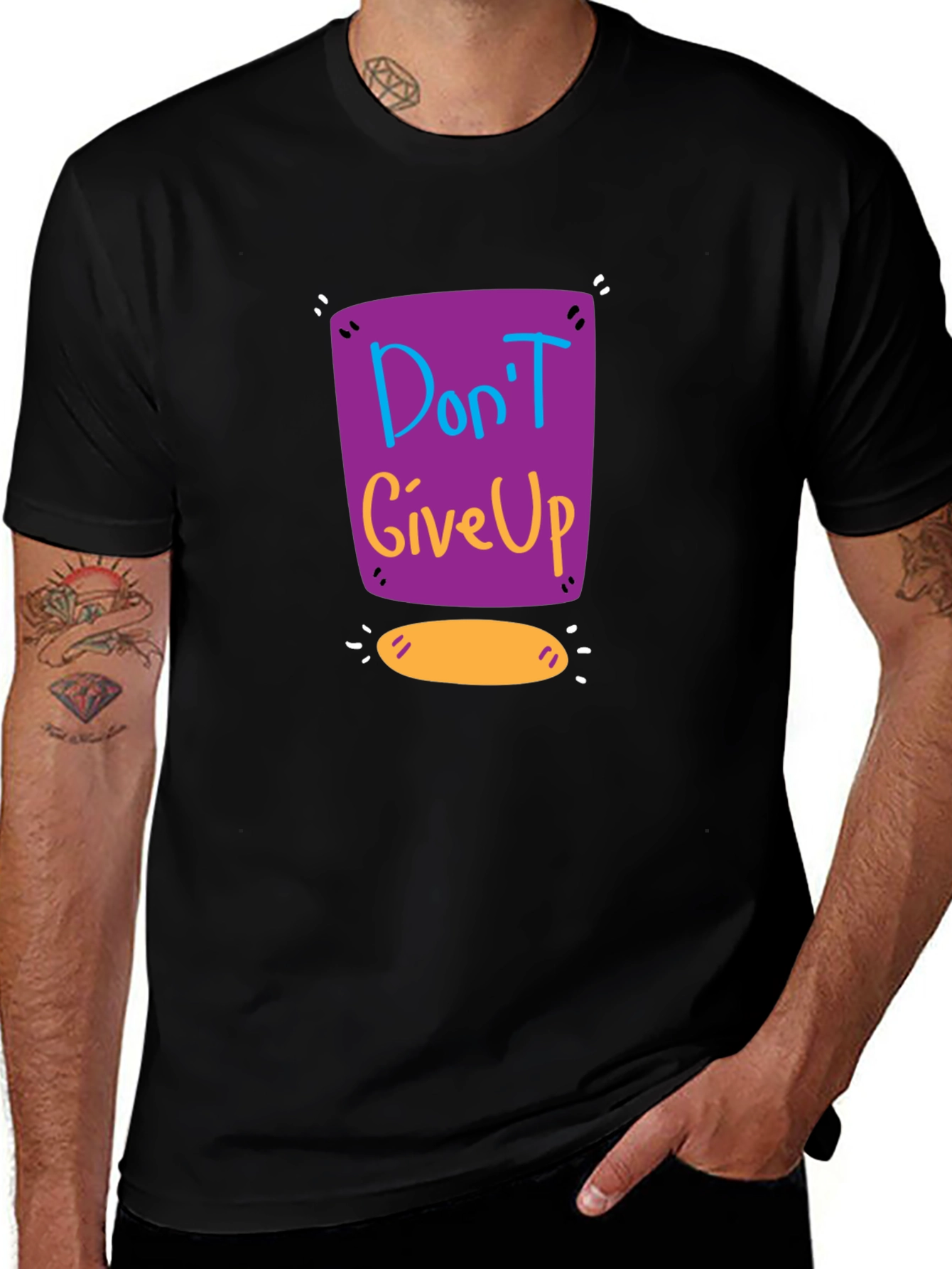 Dont Give Up Graphic Tee - Motivational Shirt