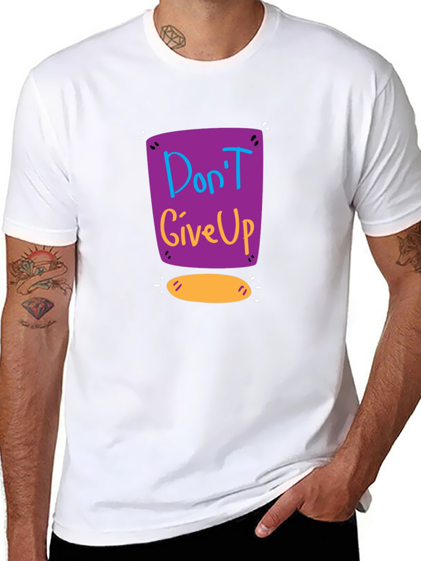 Dont Give Up Graphic Tee - Motivational Shirt