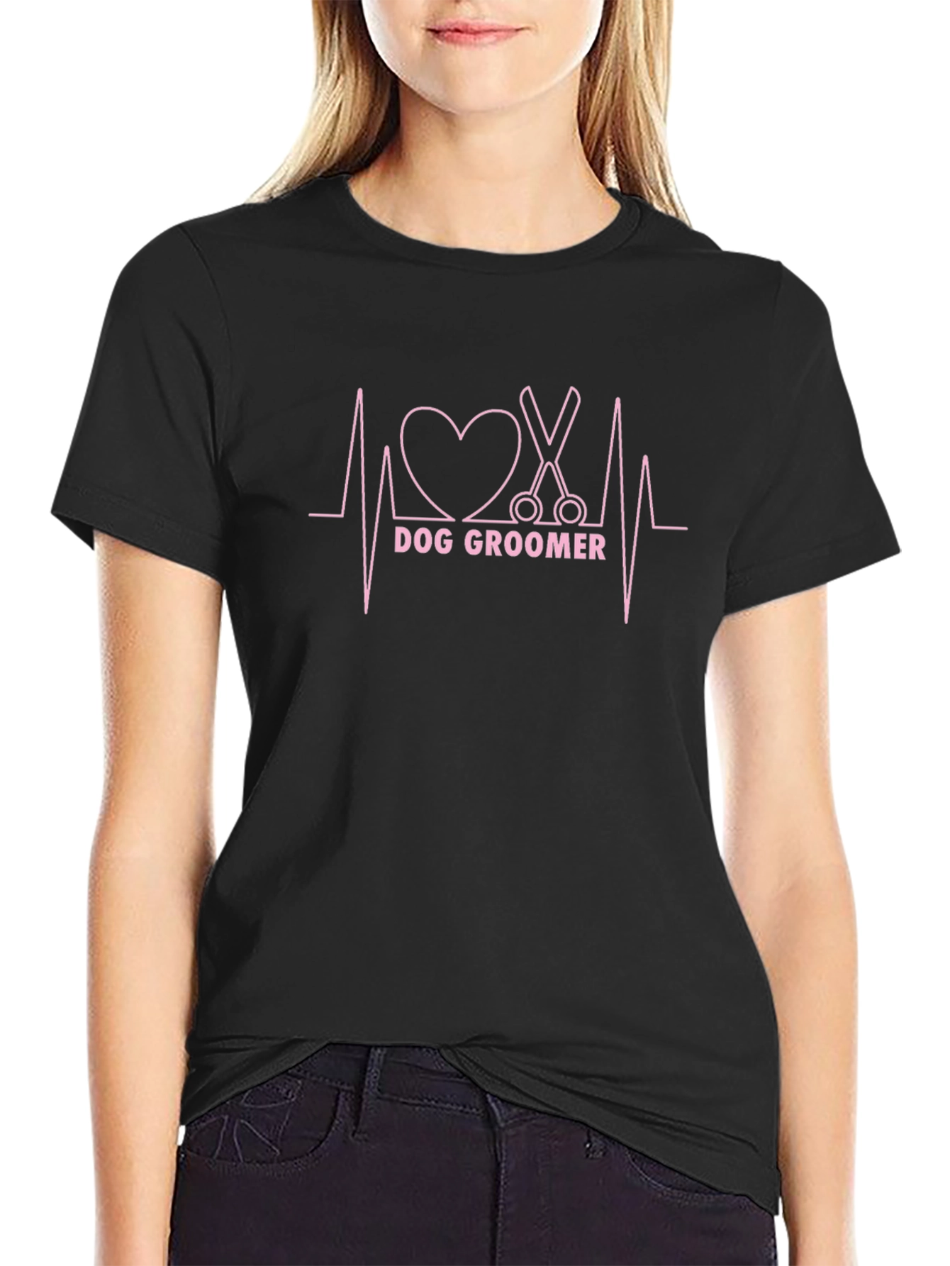 Dog Groomer Heartbeat T-Shirt