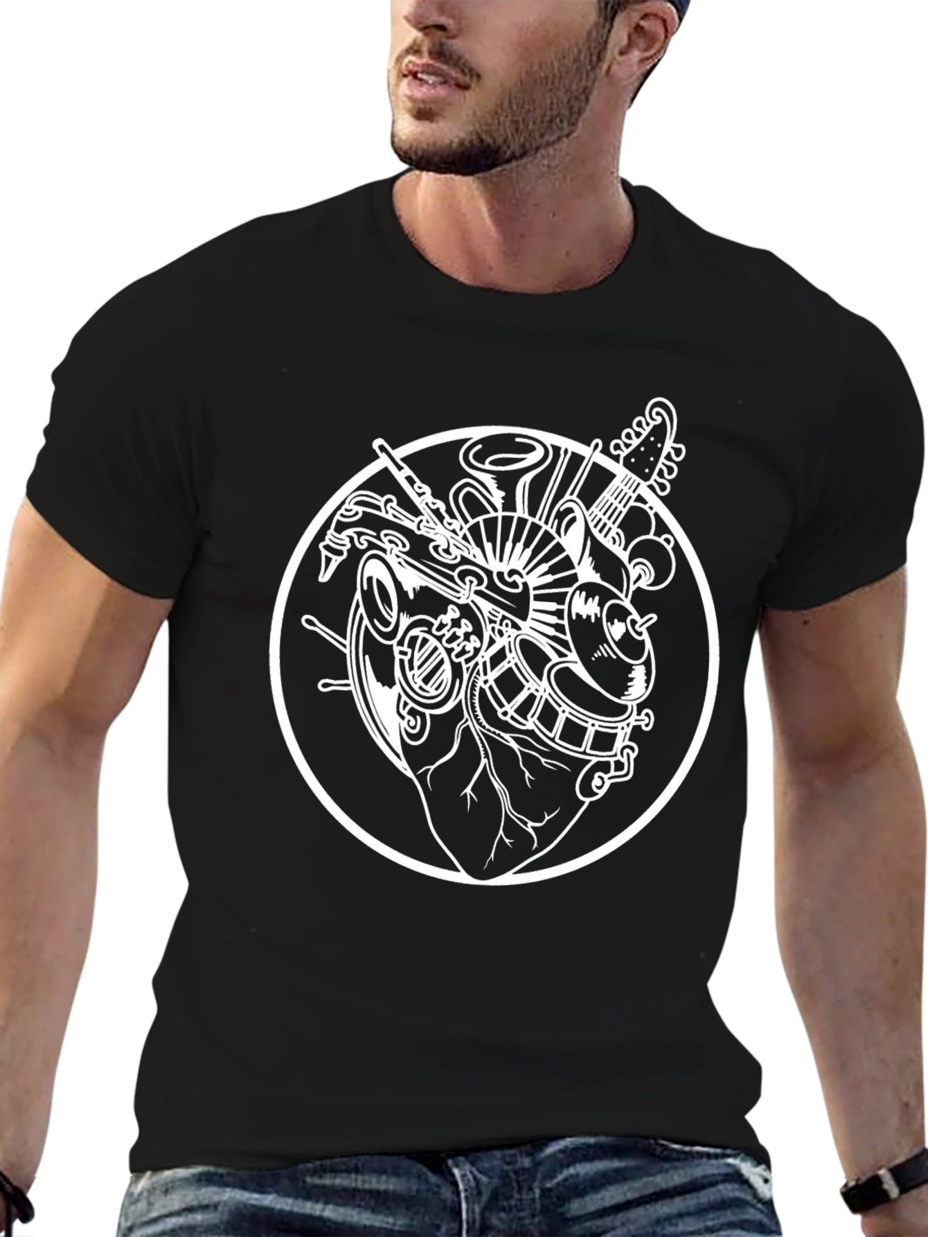 Musical Heartbeat Black Tee