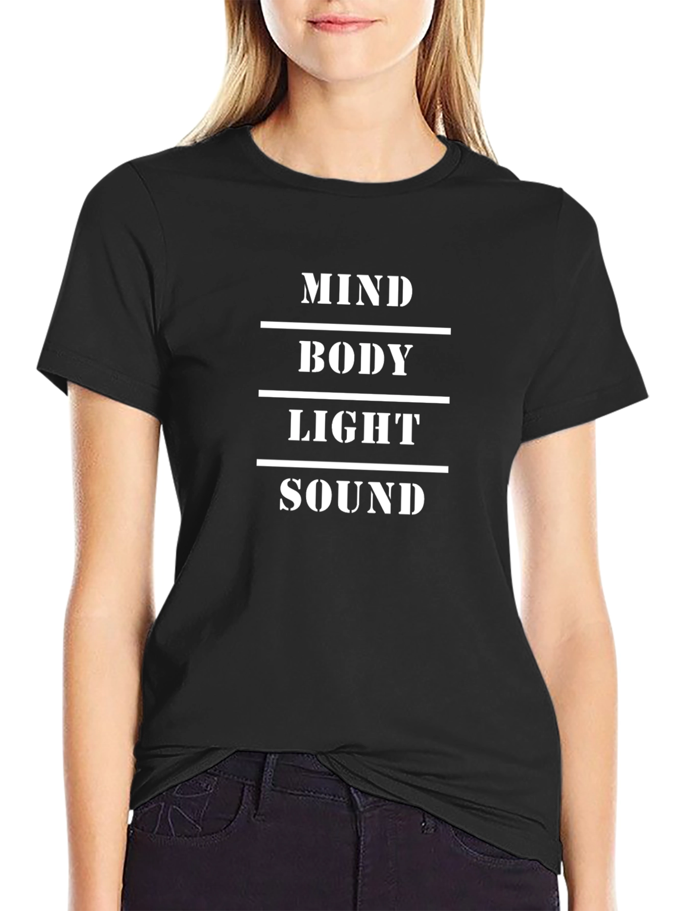 Mind Body Light Sound Tee - Black
