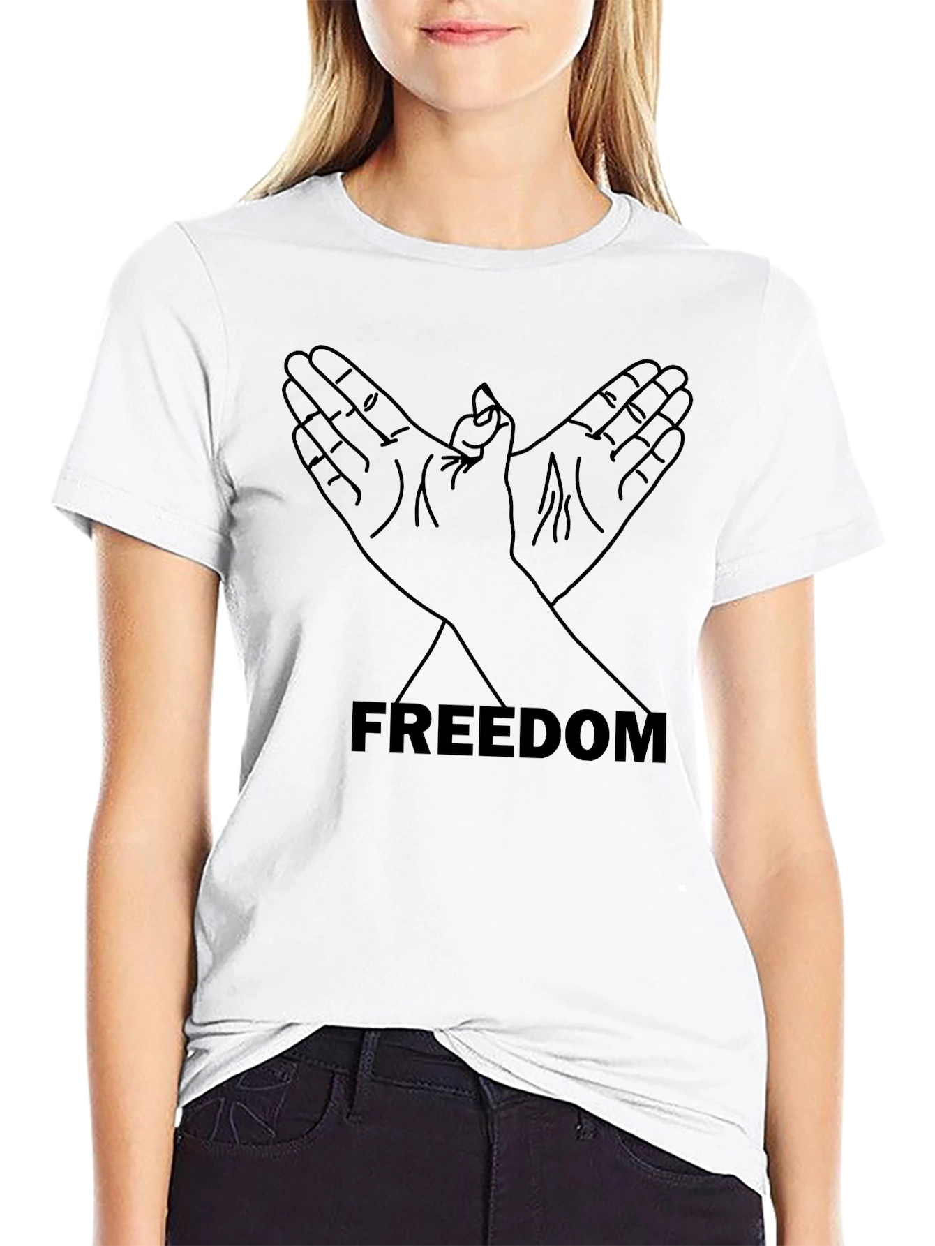 Freedom Dove Hand Sign Graphic Tee