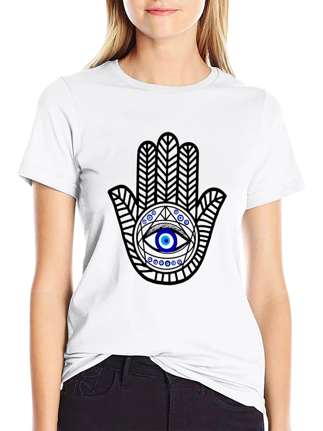 Hamsa Hand Evil Eye Graphic Tee