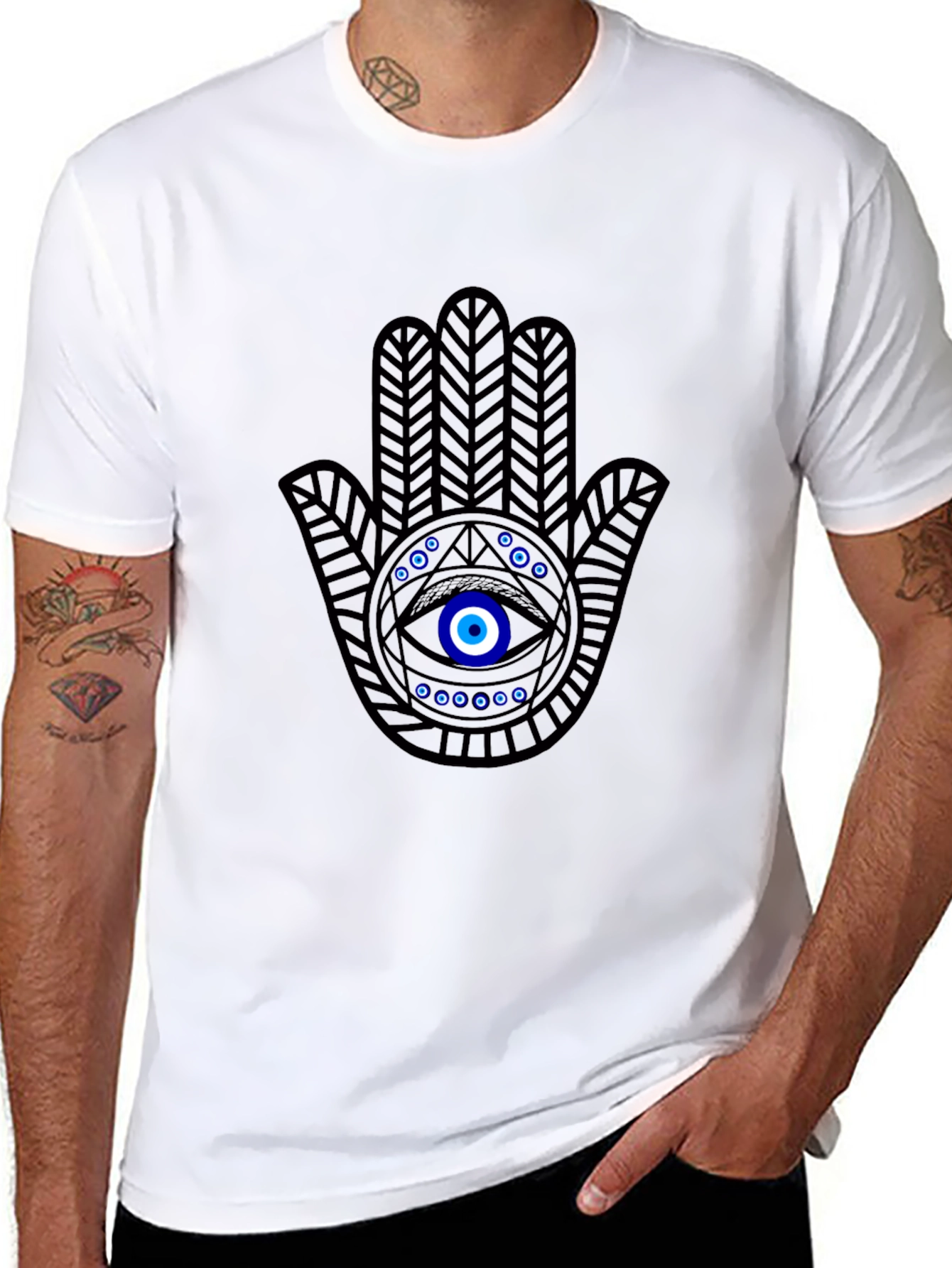 Hamsa Hand Evil Eye Graphic Tee