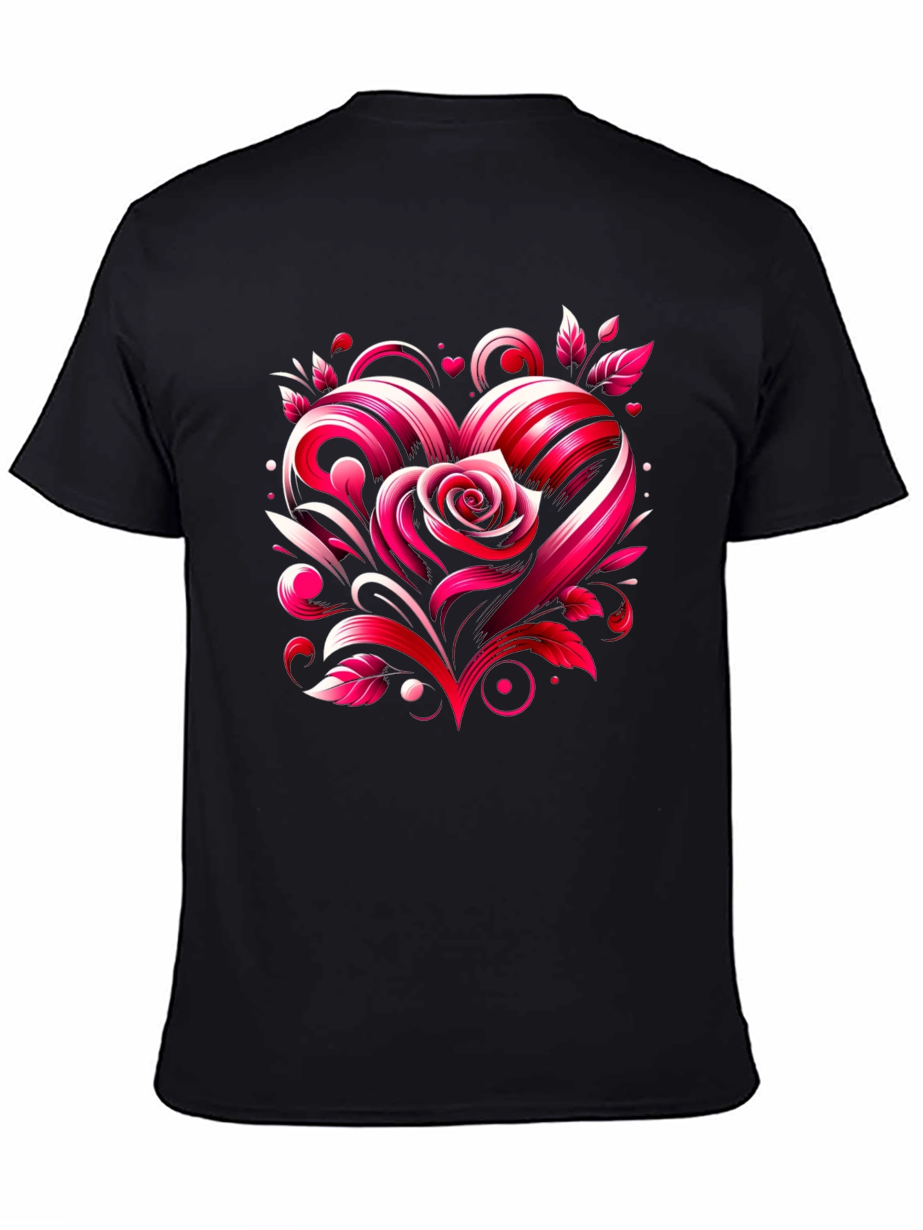 Heart Rose Graphic Tee - Valentines Day Shirt