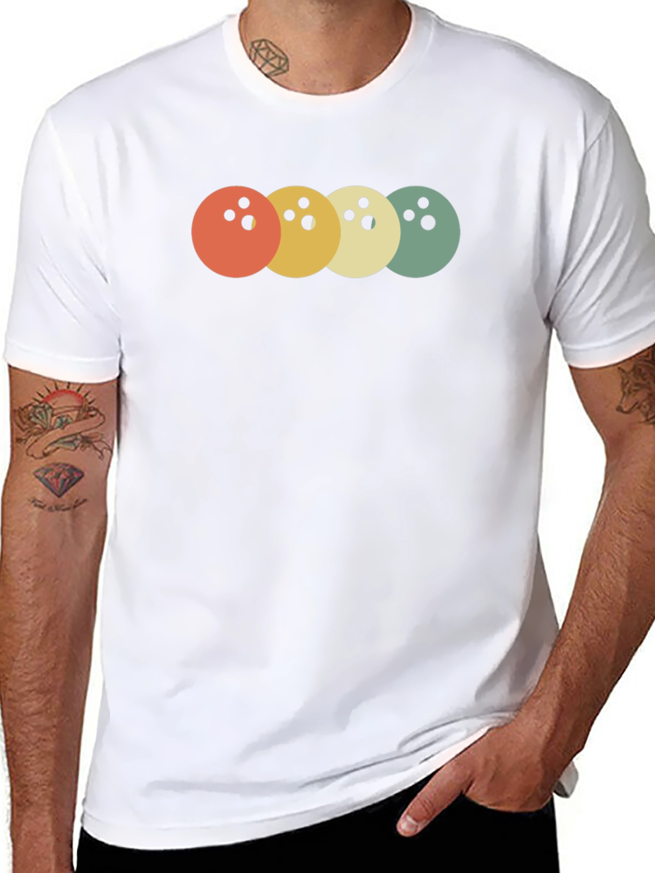 Retro Bowling Ball T-Shirt - Stylish & Comfortable