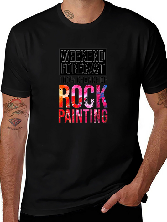 Weekend Forecast Rock Painting T-Shirt