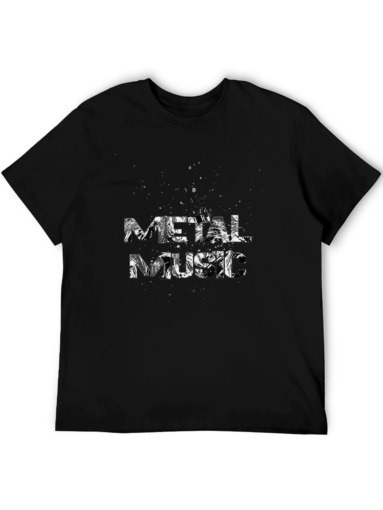 Metal Music T-Shirt - Black Cotton Graphic Tee