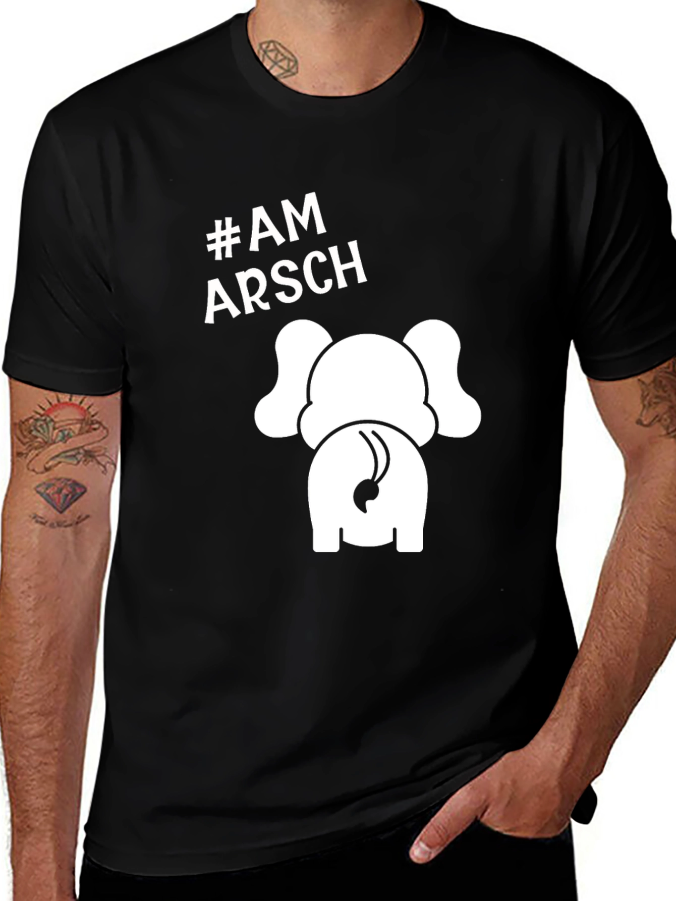 Am Arsch Elephant Tee - Humorous Novelty T-Shirt