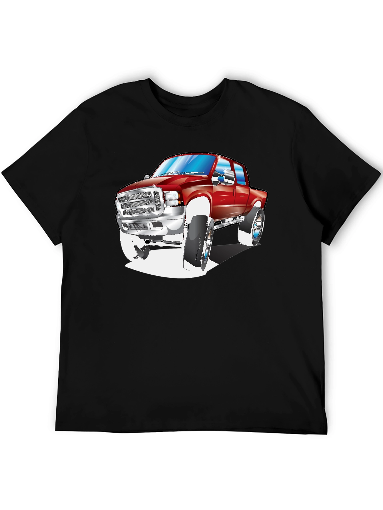 Truck Graphic Tee - Black Cotton Blend