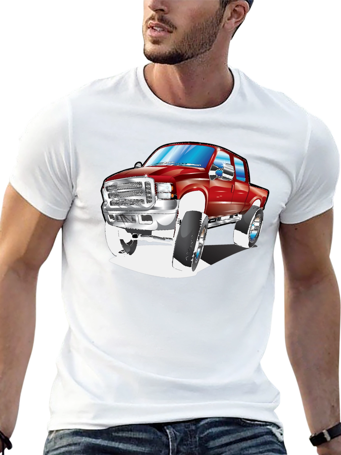 Truck Graphic Tee - Black Cotton Blend