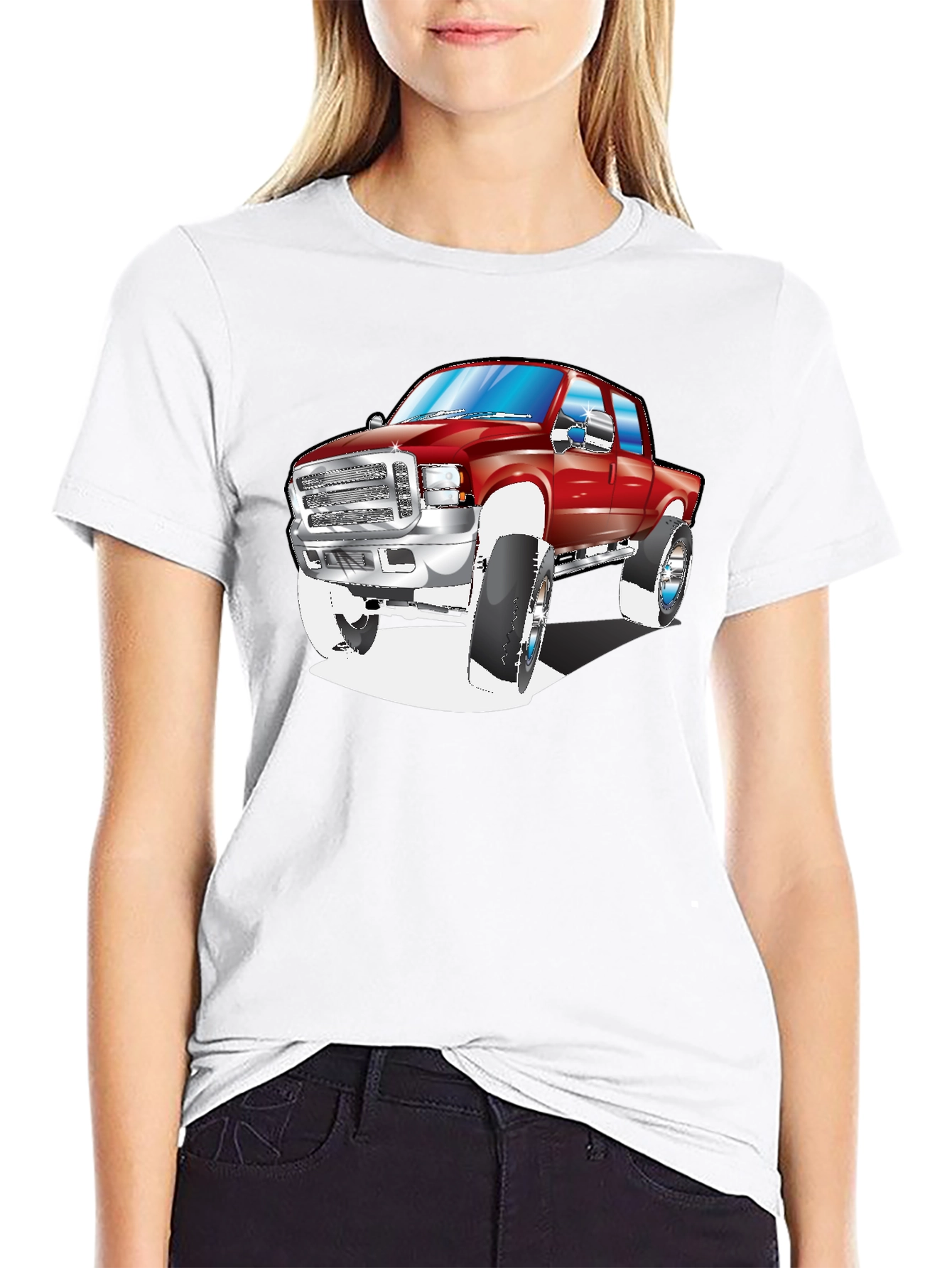 Truck Graphic Tee - Black Cotton Blend