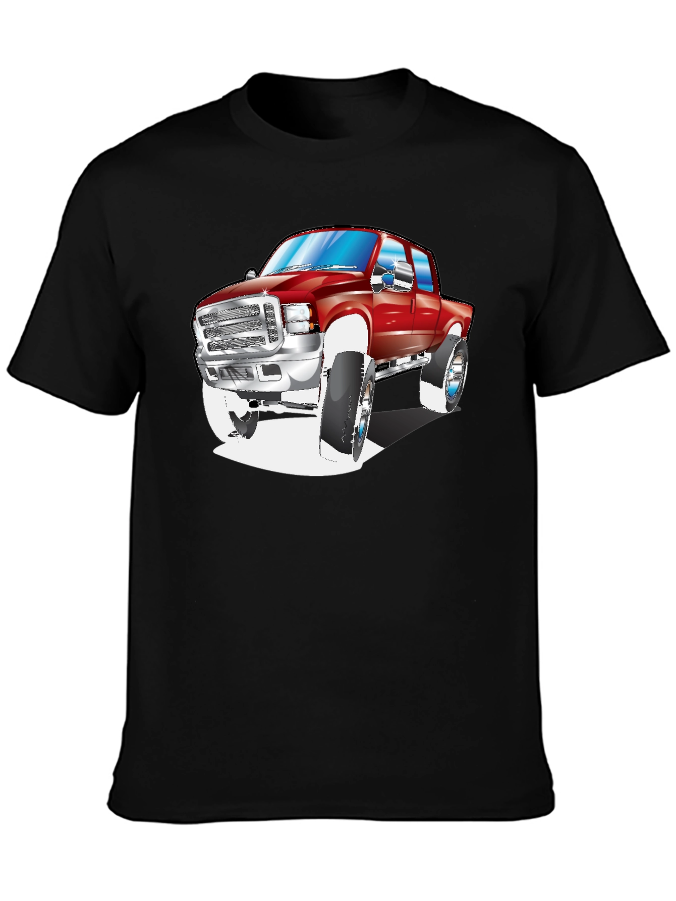 Truck Graphic Tee - Black Cotton Blend