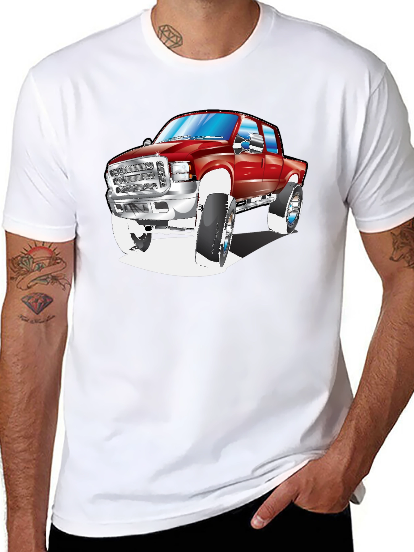 Truck Graphic Tee - Black Cotton Blend