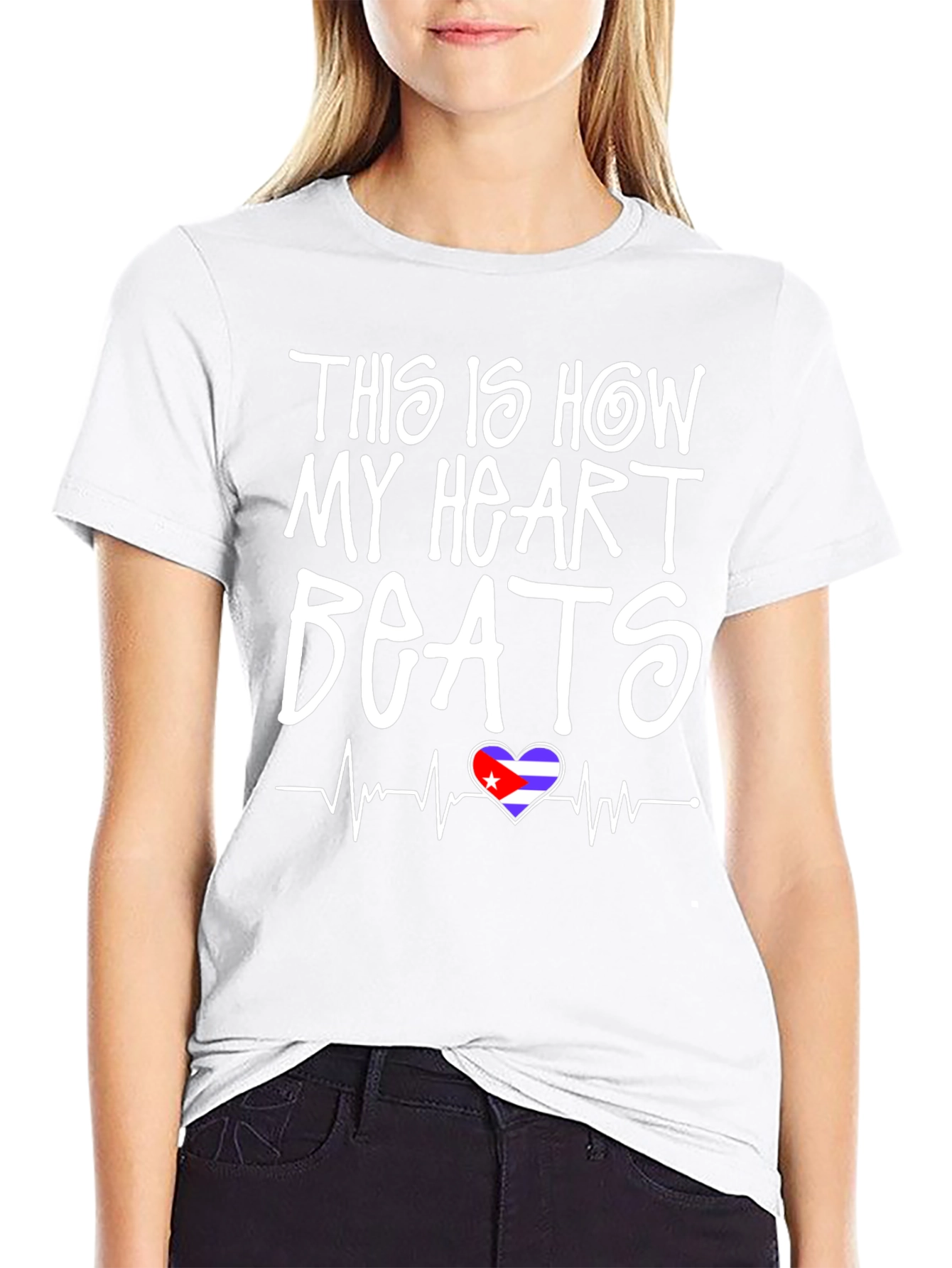 Cuba Heartbeat T-Shirt - Black Graphic Tee