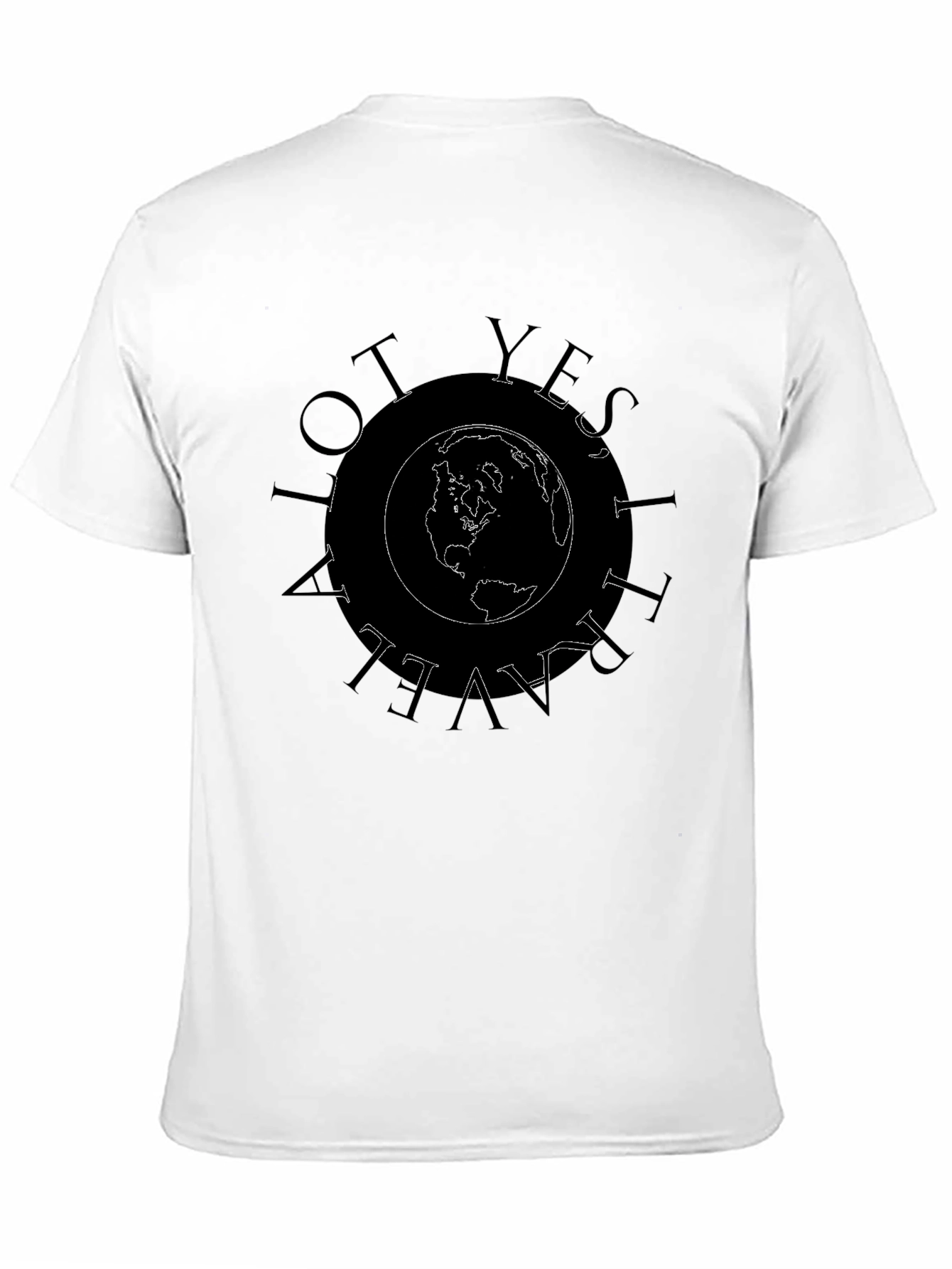 Travel Globe Graphic T-Shirt - Black