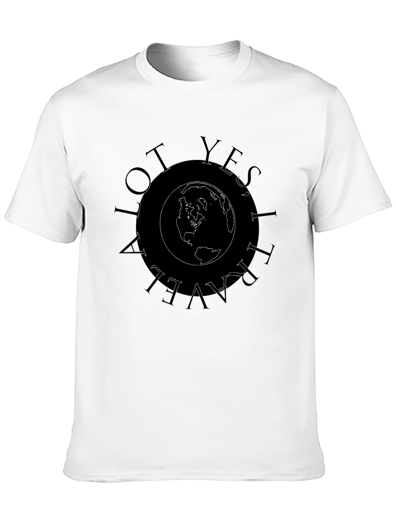 Travel Globe Graphic T-Shirt - Black
