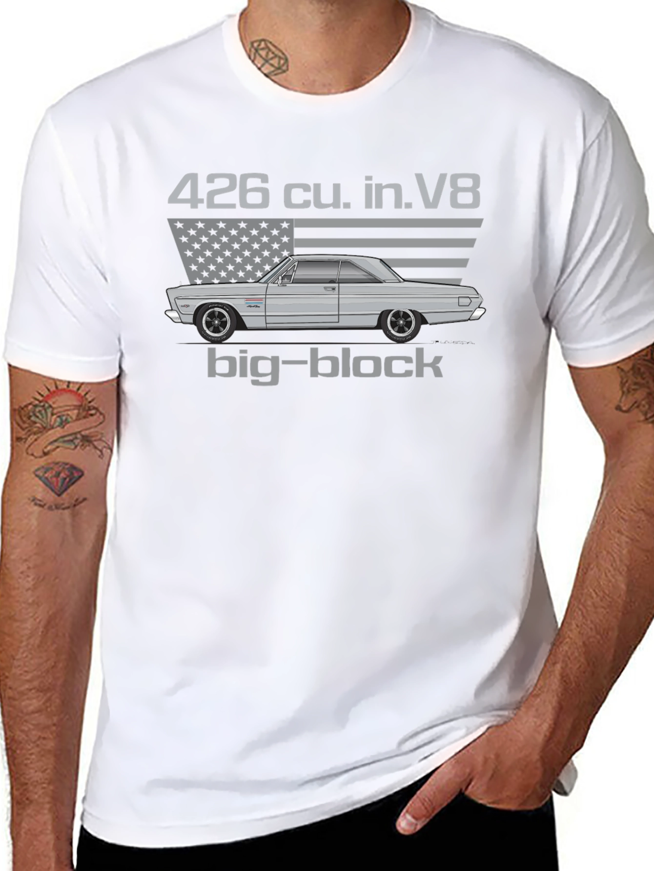 426 cu. in. V8 Big-Block Car Graphic T-Shirt
