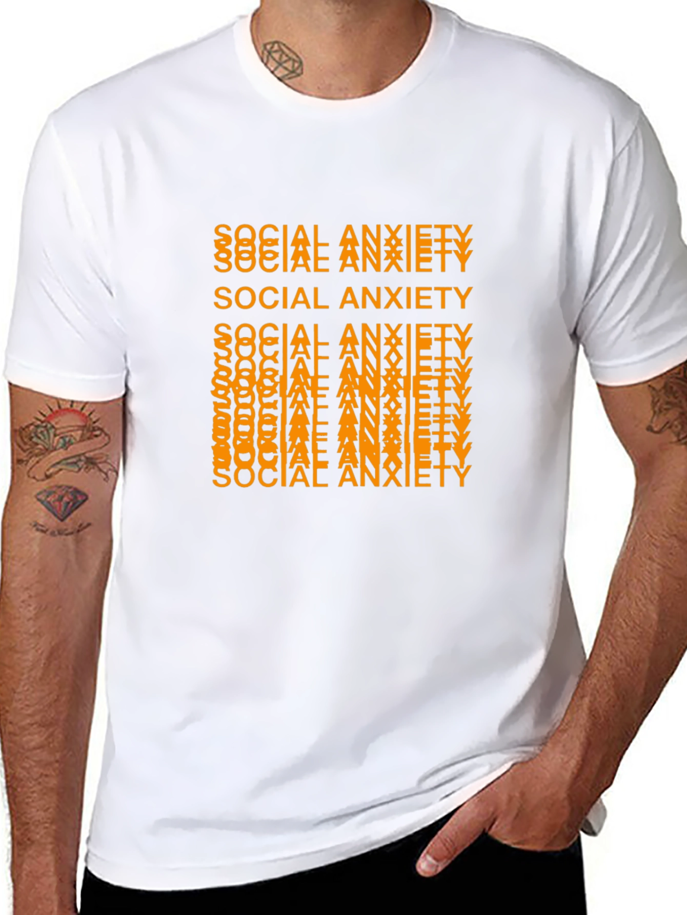Social Anxiety Graphic Tee - Trendy and Comfortable