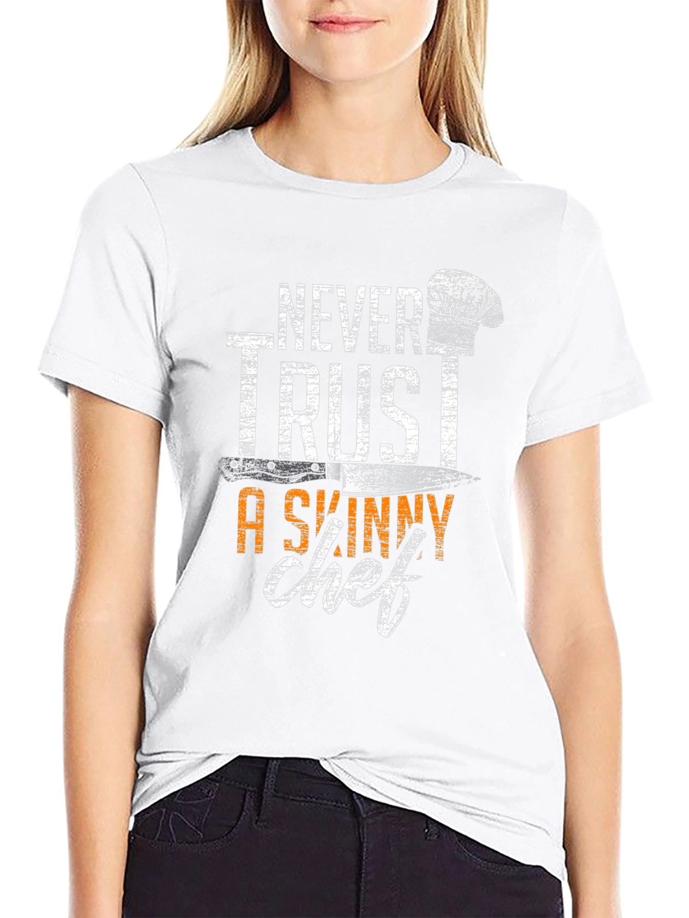 Never Trust A Skinny Chef Graphic T-Shirt