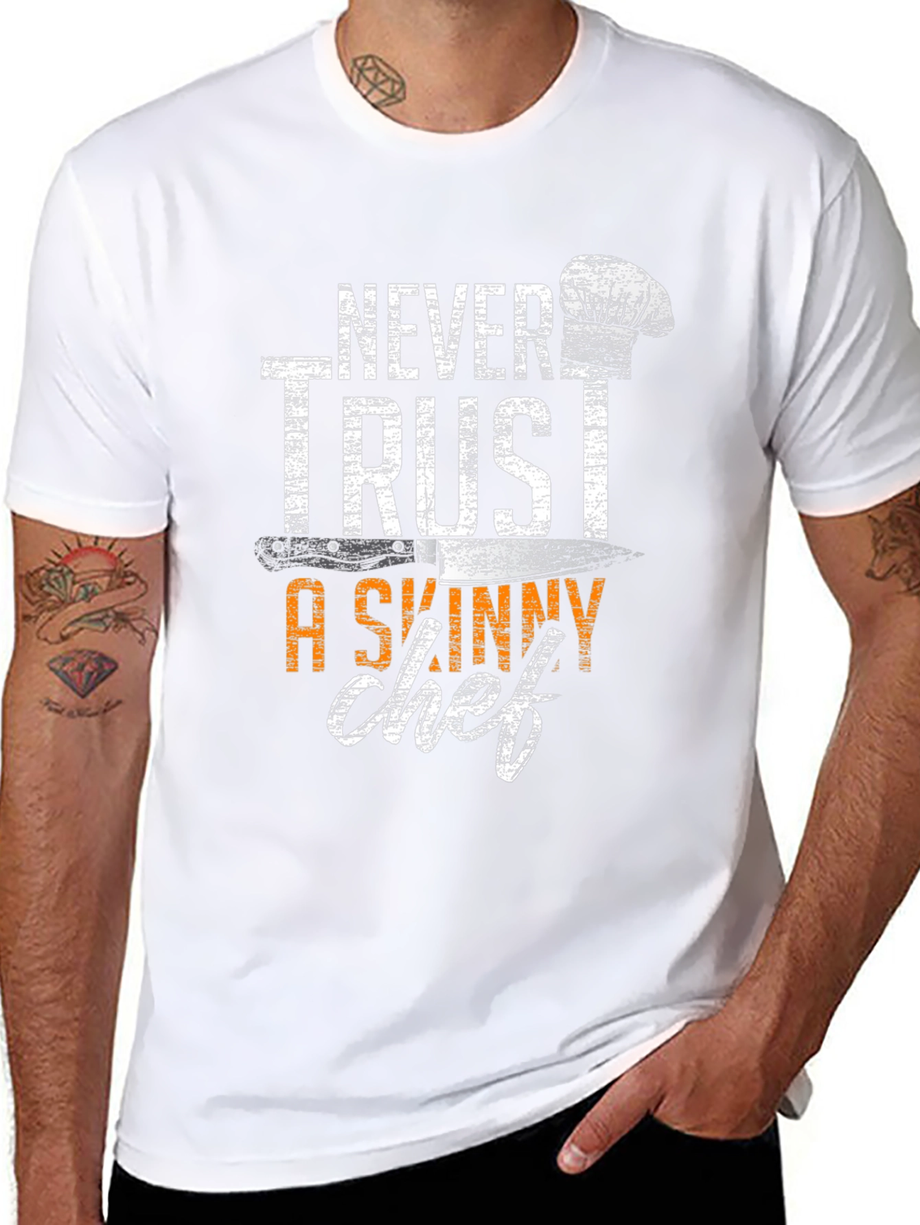 Never Trust A Skinny Chef Graphic T-Shirt