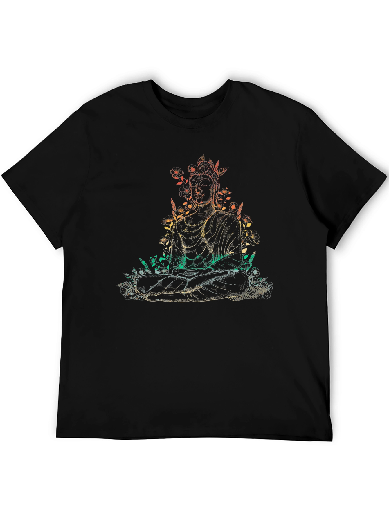 Buddha Graphic Print Tee - Casual Relaxed Fit T-Shirt