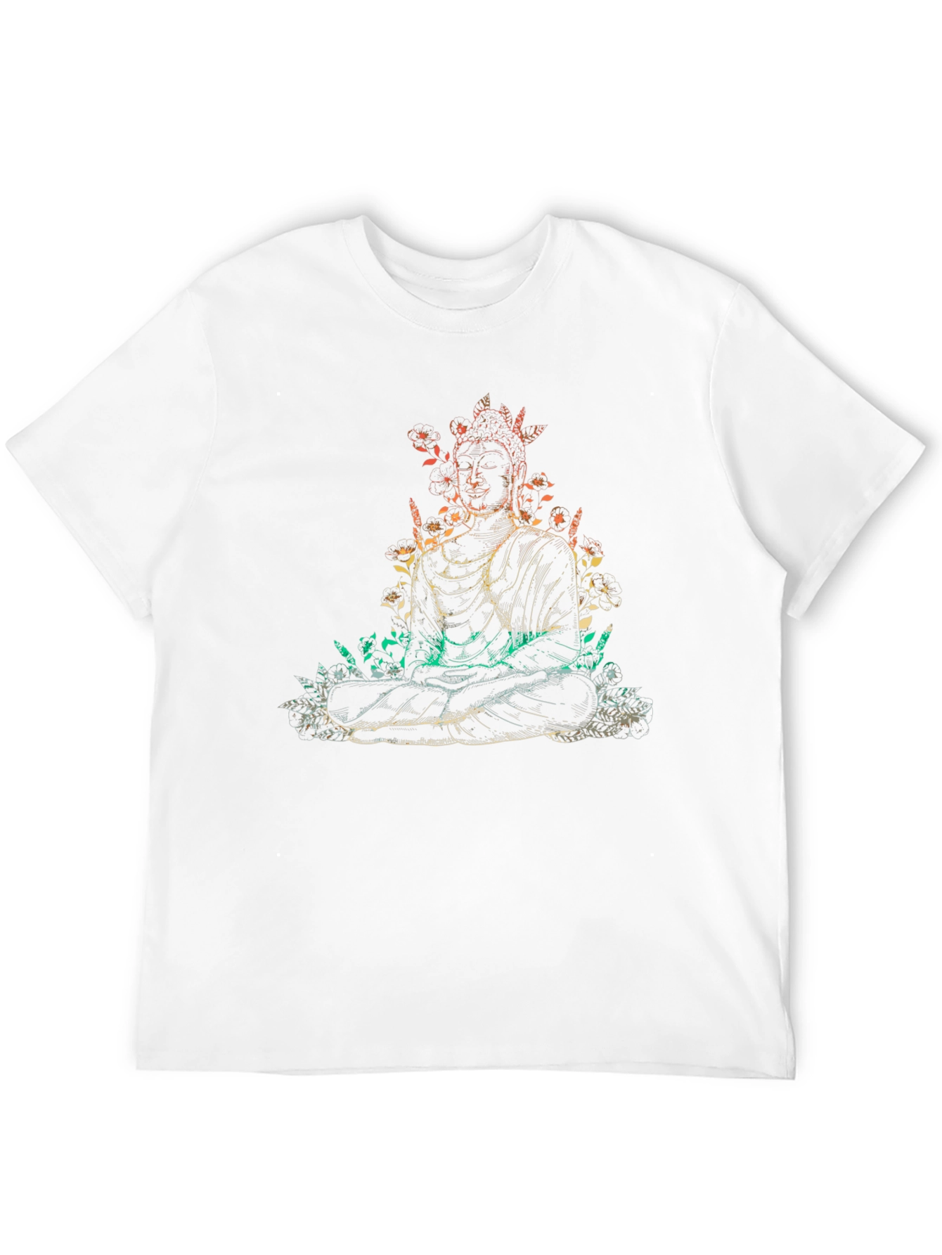 Buddha Graphic Print Tee - Casual Relaxed Fit T-Shirt