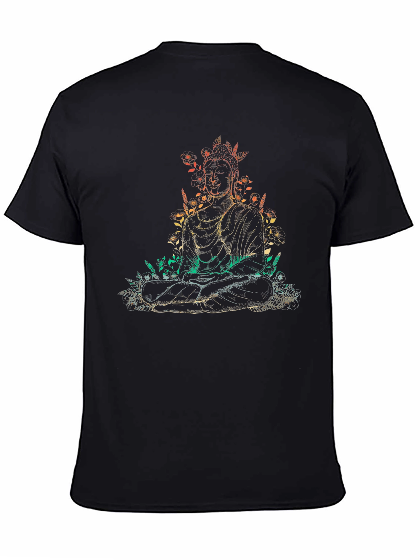 Buddha Graphic Print Tee - Casual Relaxed Fit T-Shirt