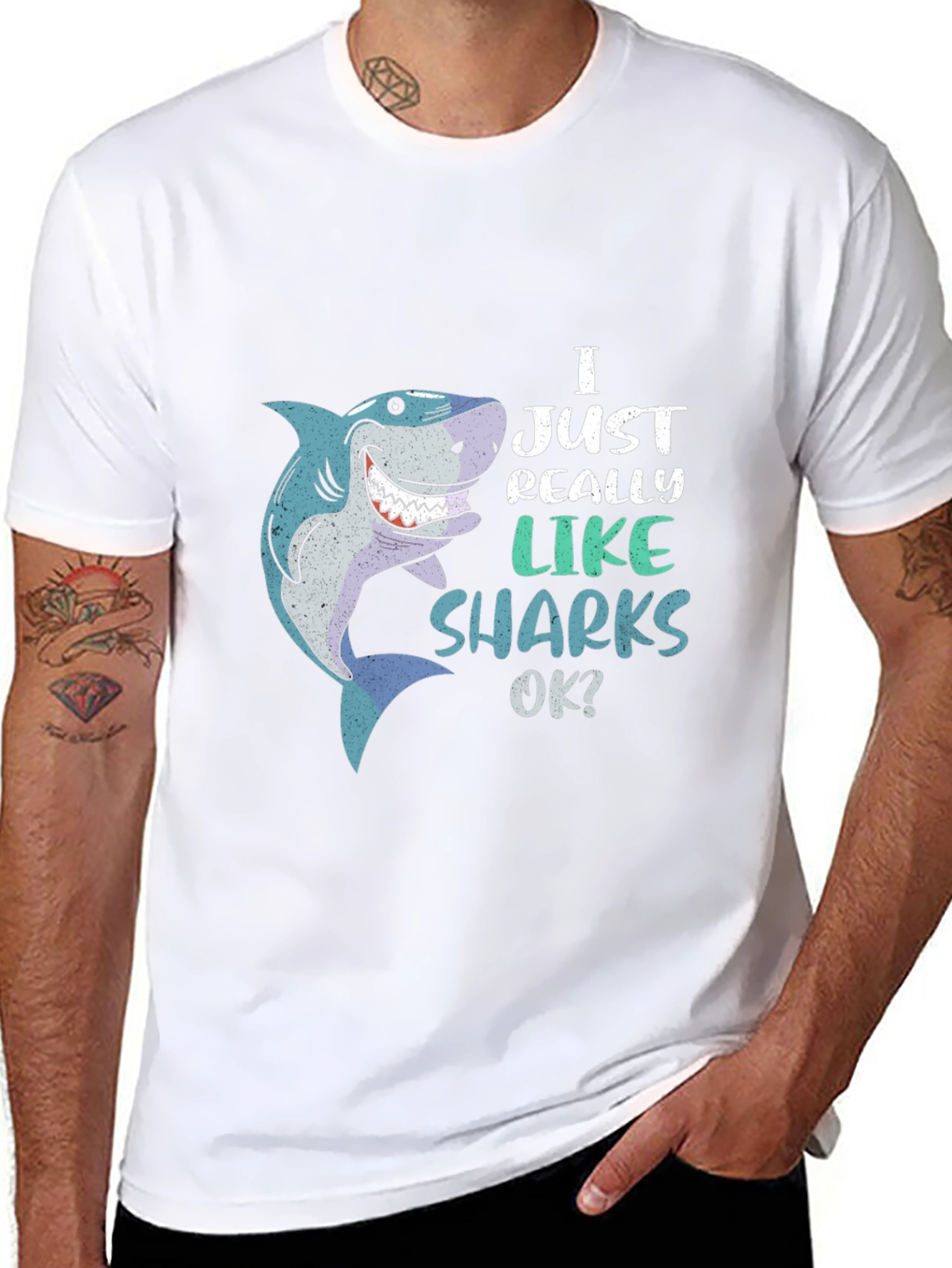 I Just Really Like Sharks OK? T-Shirt