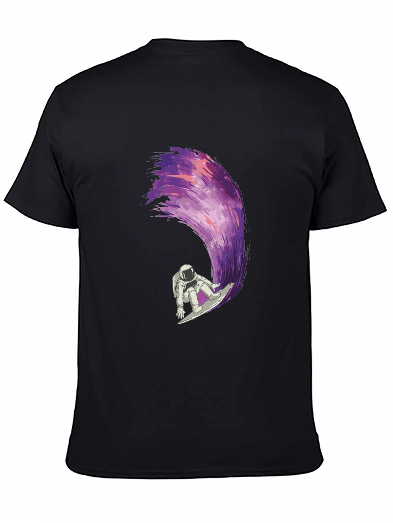 Astronaut Surfing Galaxy Wave Graphic T-Shirt
