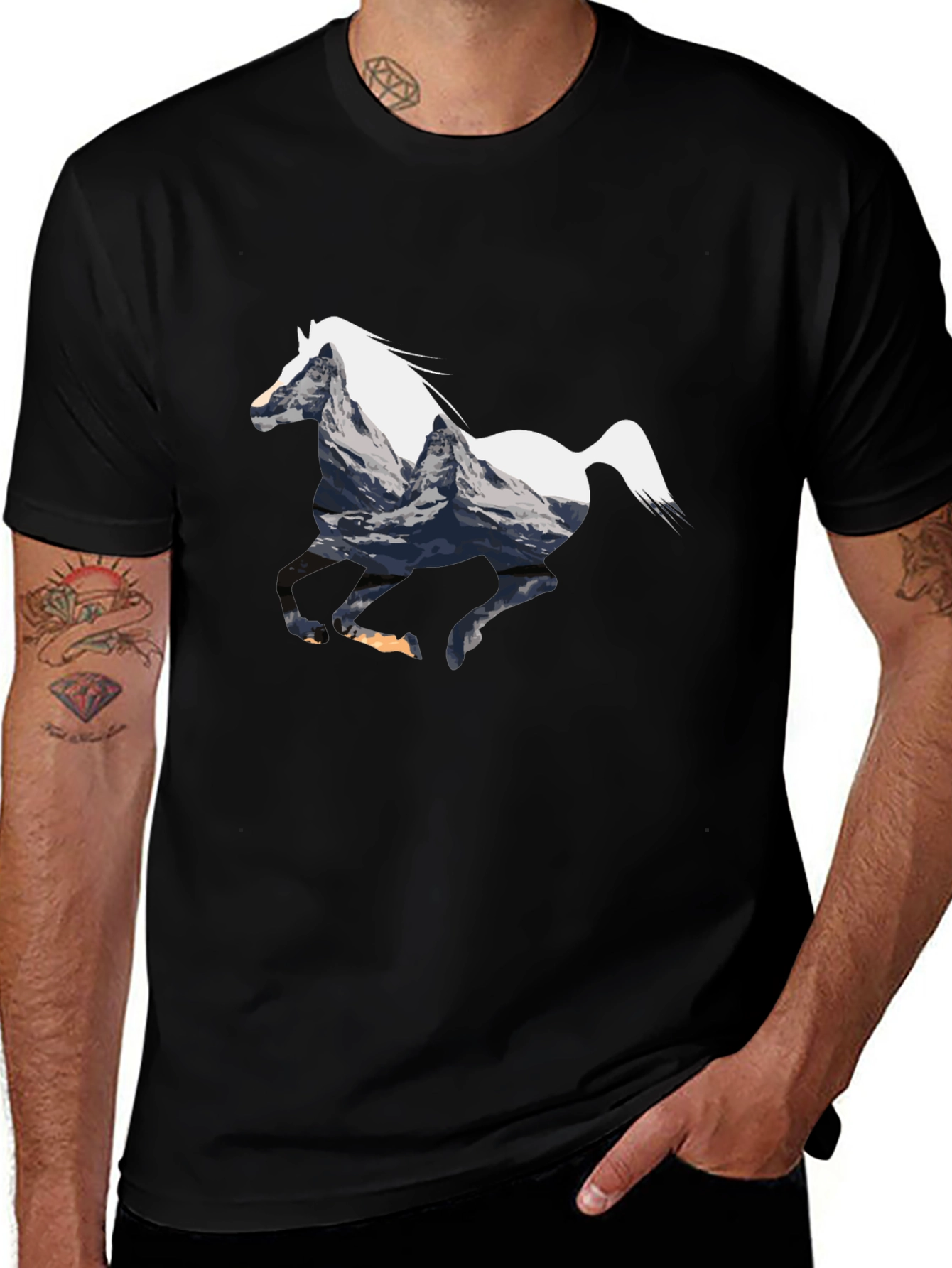 Mountain Horse Graphic Tee - Black