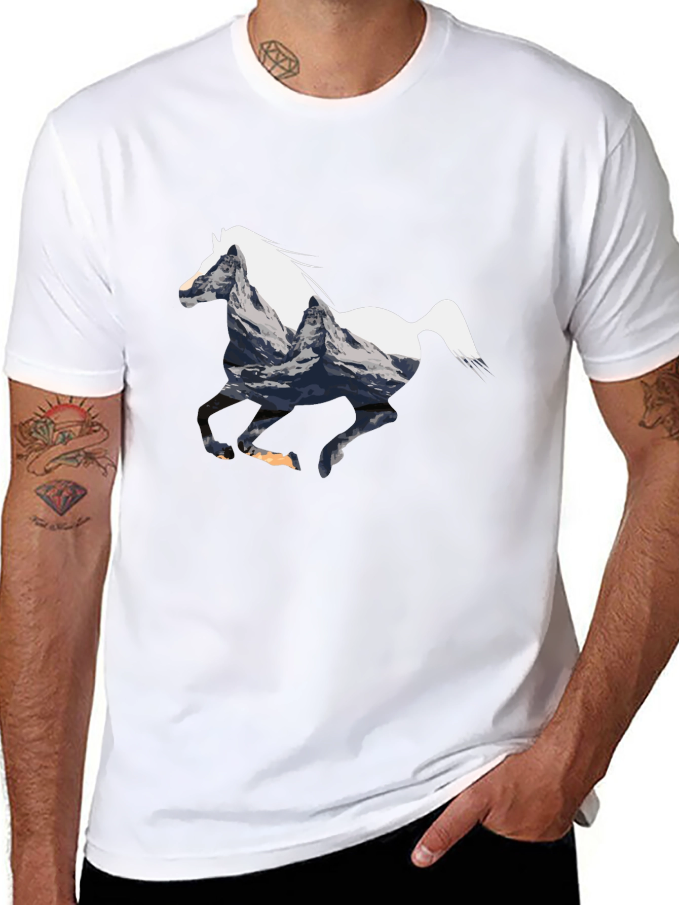 Mountain Horse Graphic Tee - Black