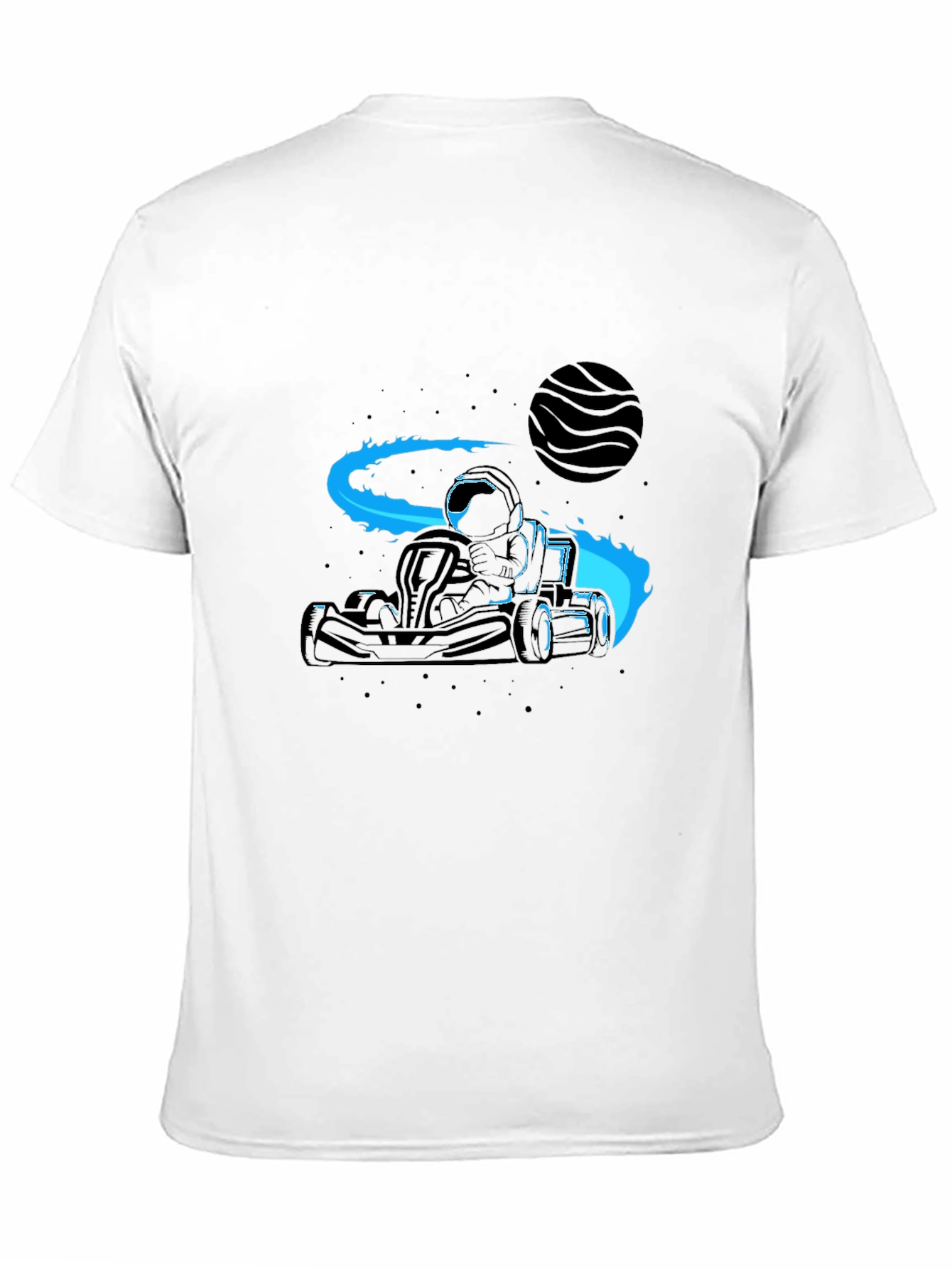 Astronaut Go-Kart T-Shirt - Black Graphic Tee