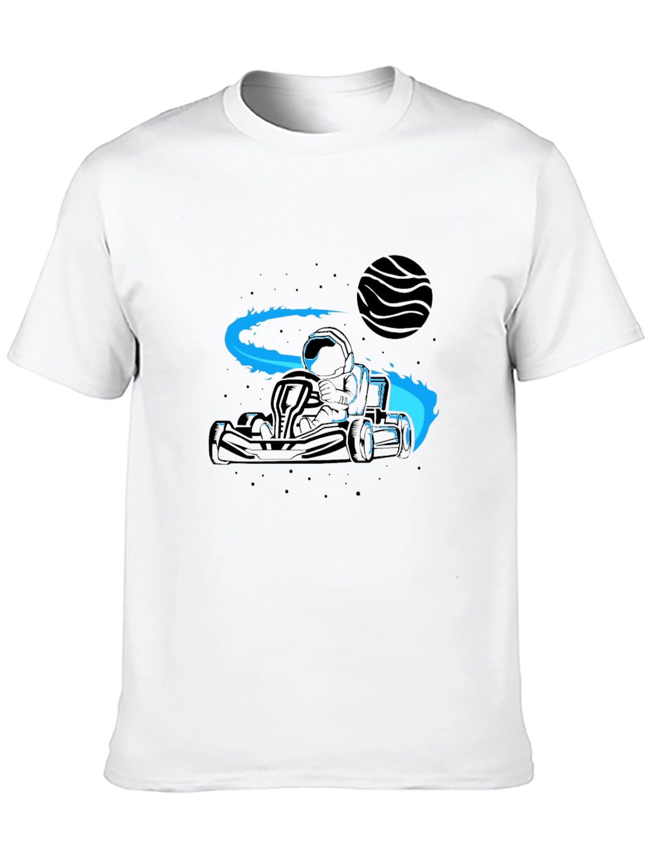 Astronaut Go-Kart T-Shirt - Black Graphic Tee