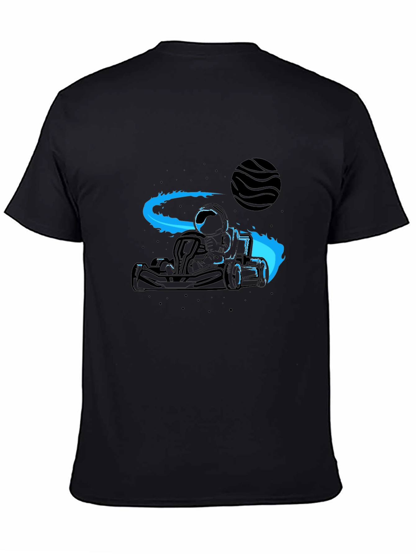 Astronaut Go-Kart T-Shirt - Black Graphic Tee