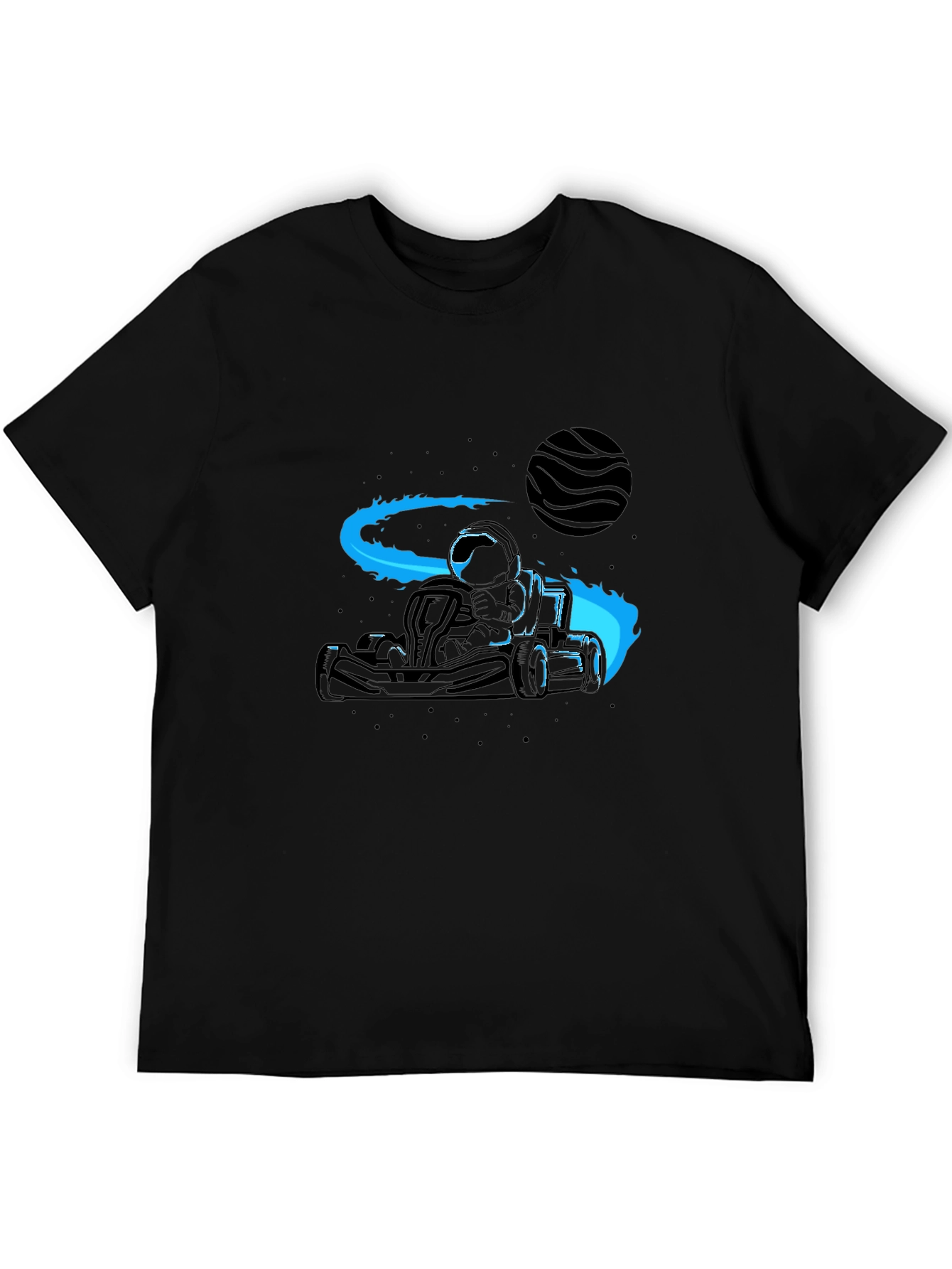 Astronaut Go-Kart T-Shirt - Black Graphic Tee